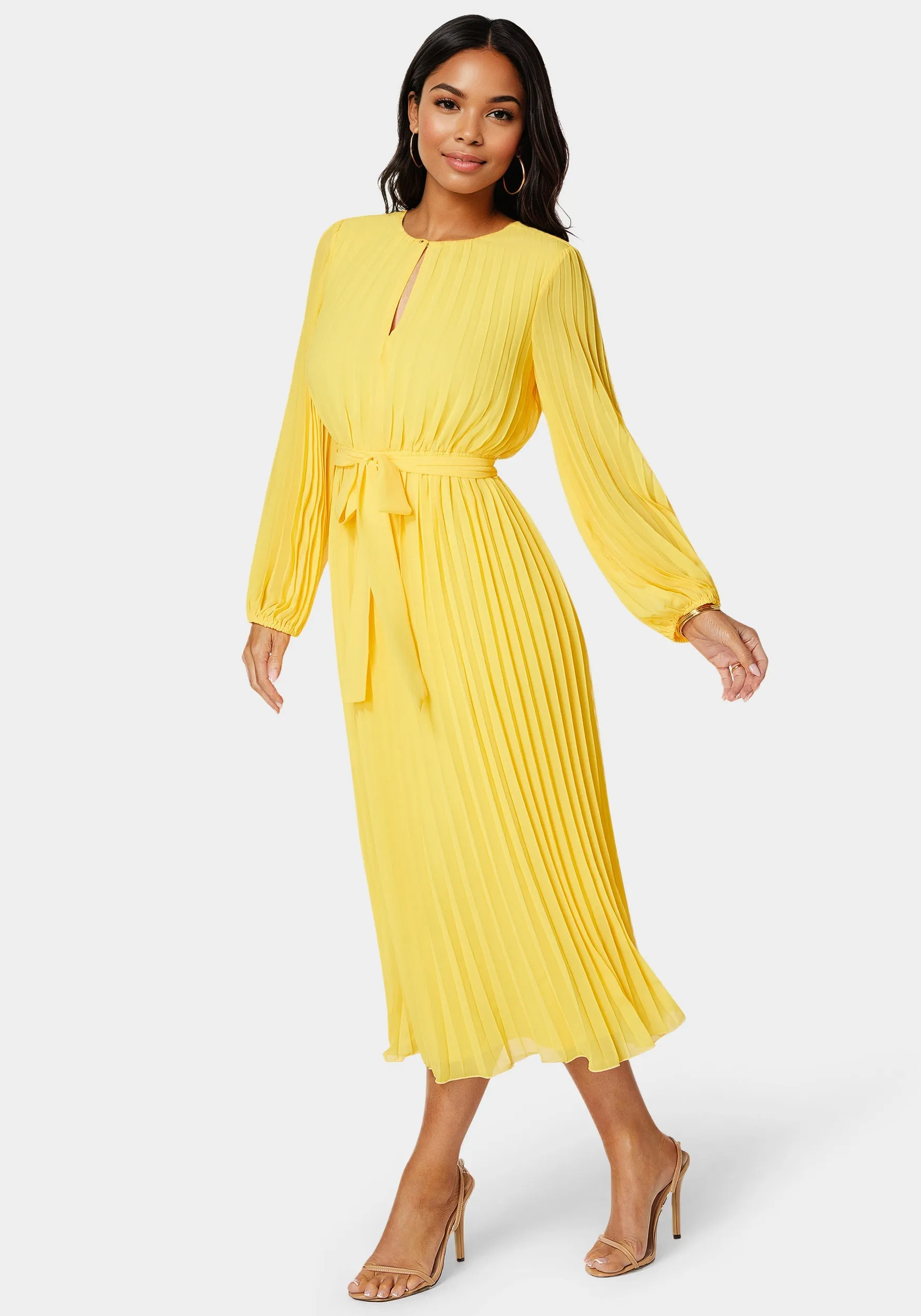 Pleated Gown With Long Sleeves sold by Bebe product image thumbnail 2