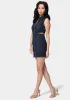 Front Zip Side Cut Out Denim Dress sold by Bebe