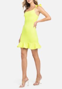 Bodycon One Shoulder Mini Luxe Dress sold by Bebe