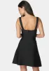 Luxe Bandage Square Neck Fit & Flare Dress sold by Bebe