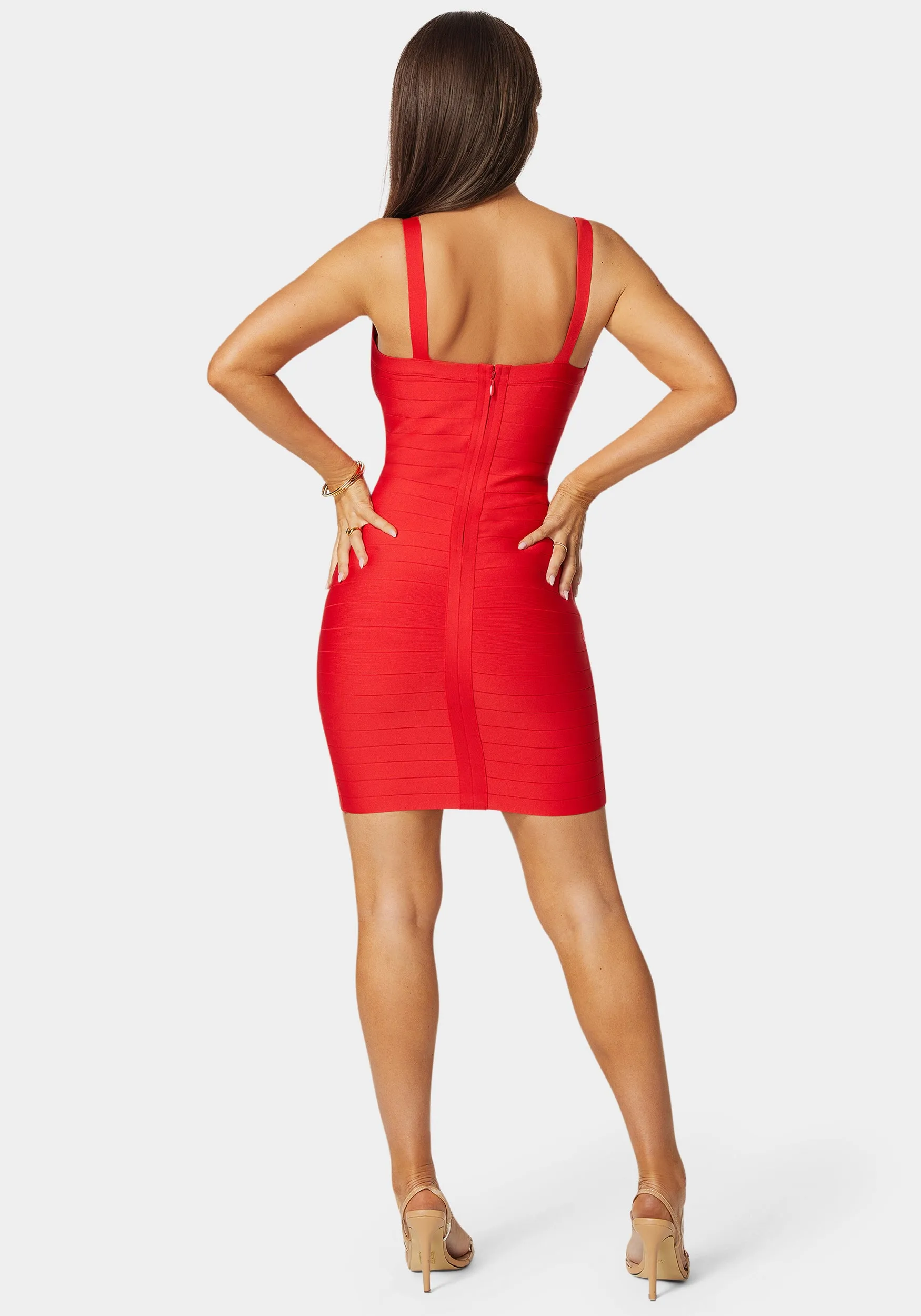 V-Neck Strap Bandage Dress sold by Bebe product image thumbnail 4