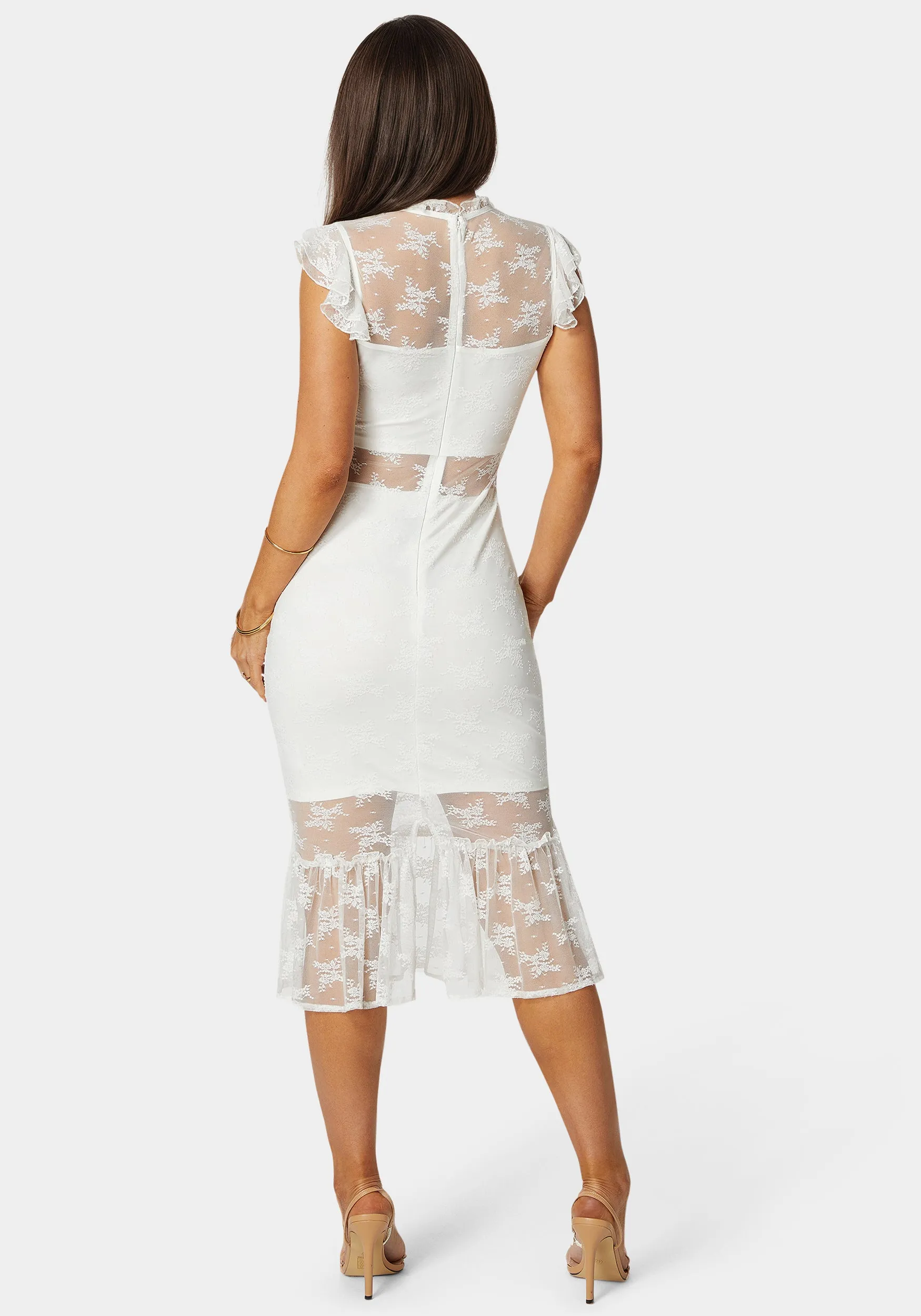 Illusion Lace Midi Dress sold by Bebe product image thumbnail 4