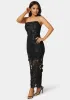 3D Floral Strapless Gown sold by Bebe