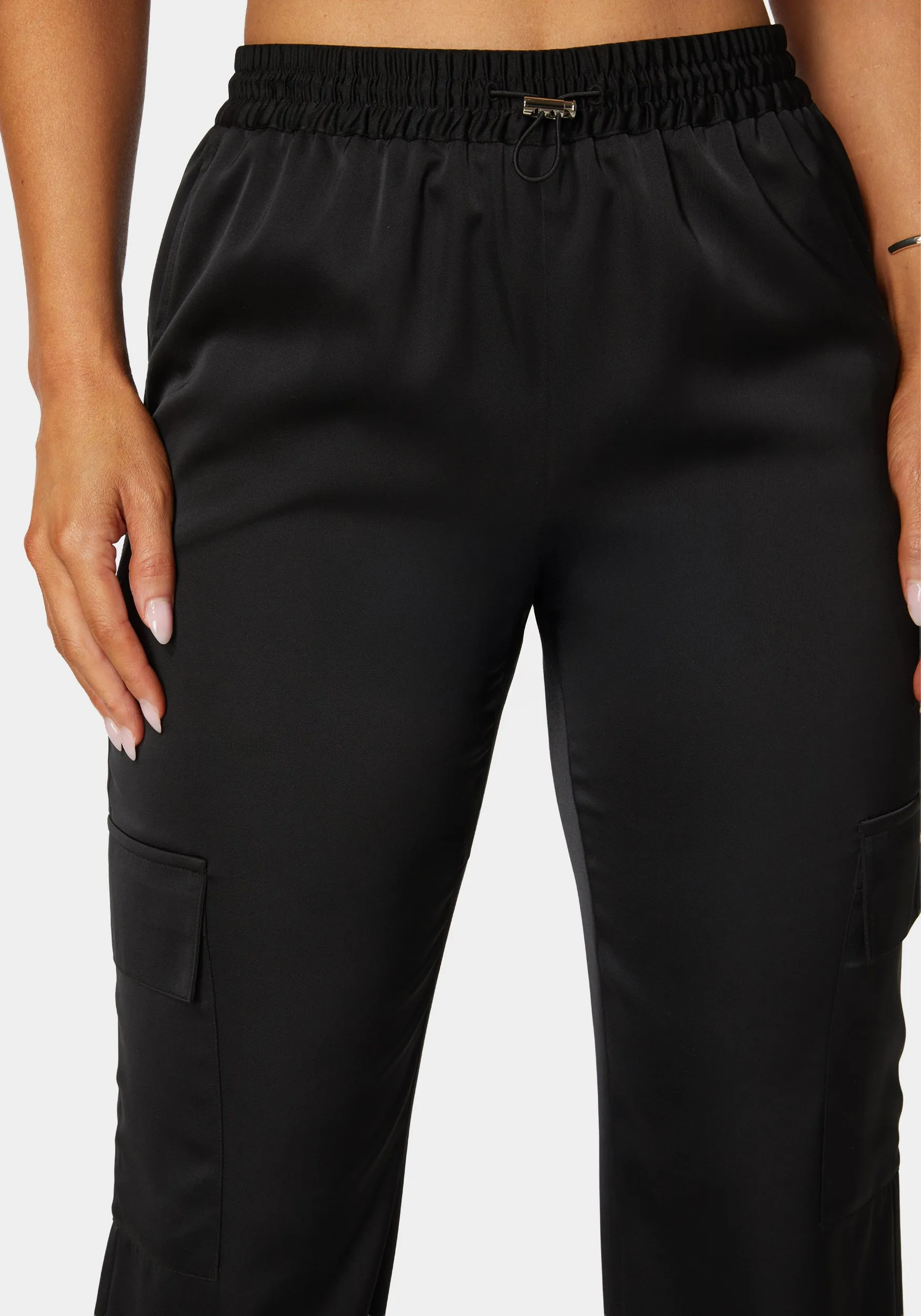 Luxe Satin Cargo Jogger sold by Bebe product image thumbnail 3