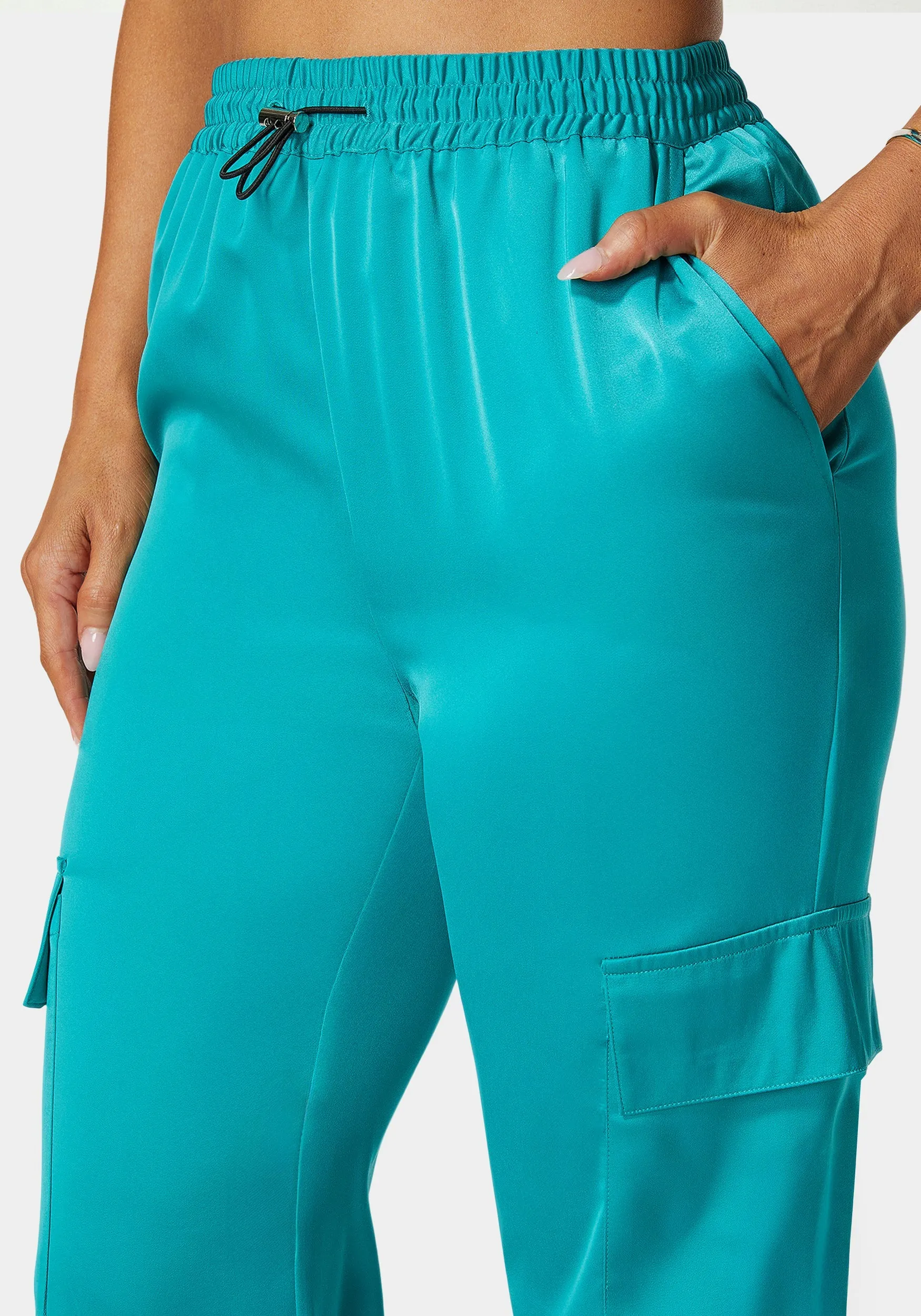 Luxe Satin Cargo Jogger sold by Bebe product image thumbnail 3