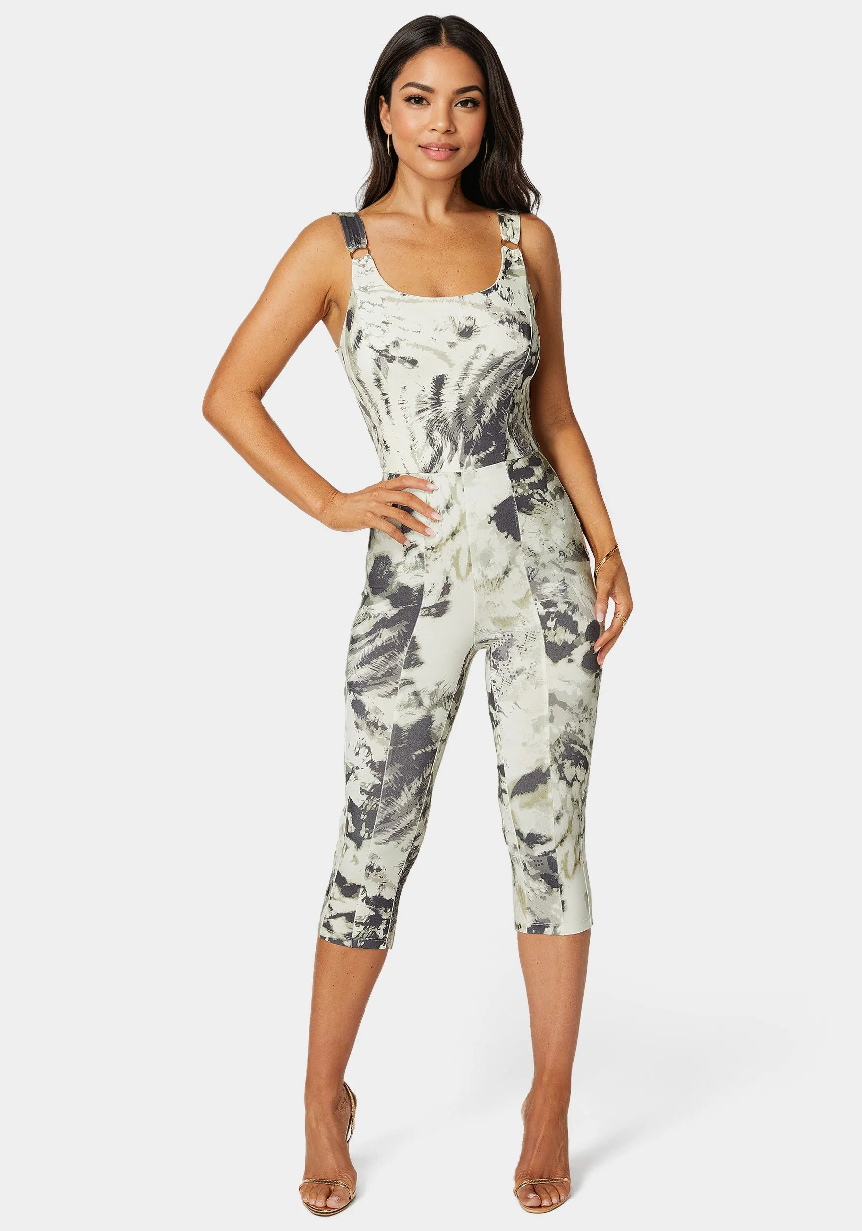 Open Neck Capri Catsuit sold by Bebe