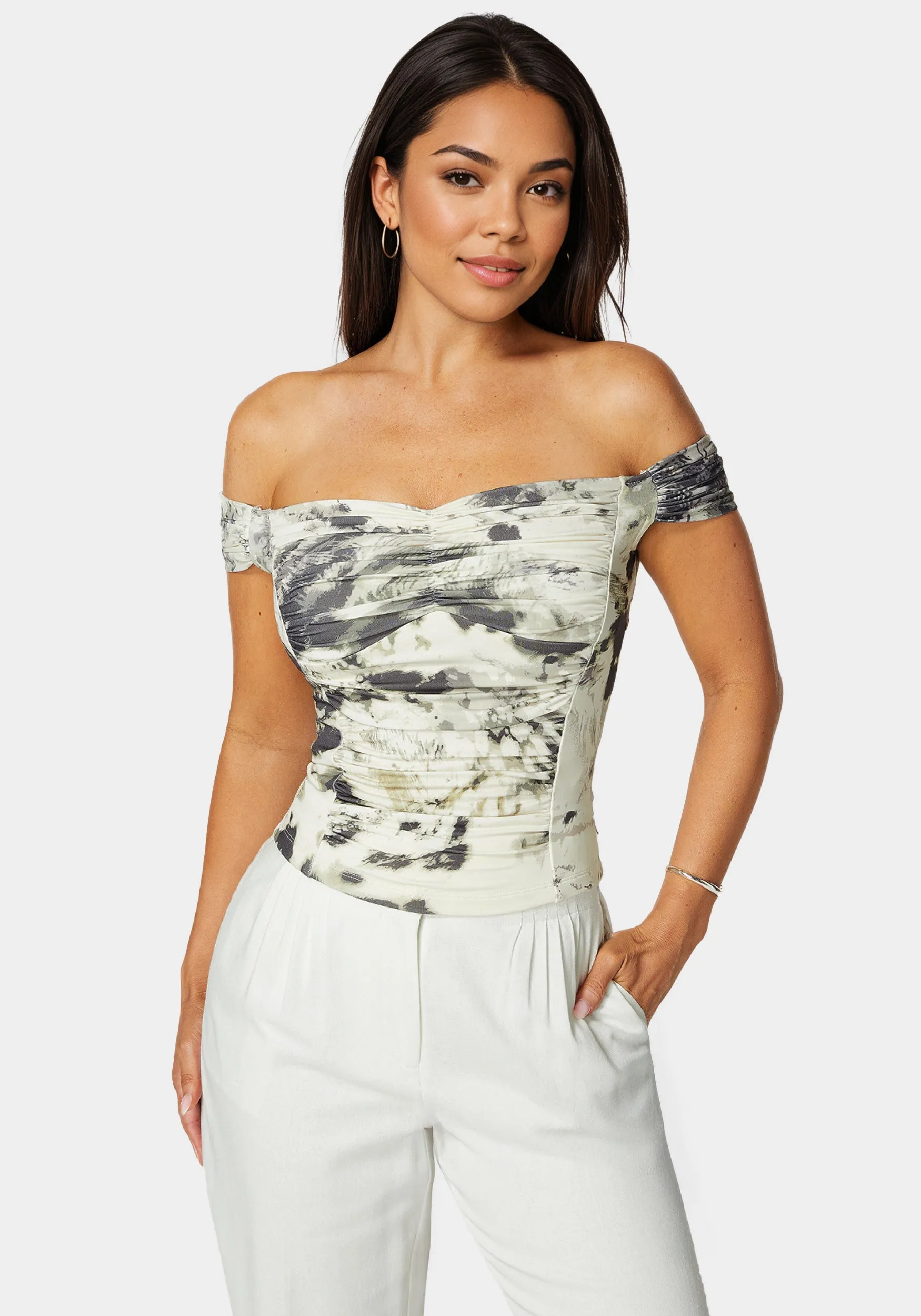 Off Shoulder Knit Top sold by Bebe