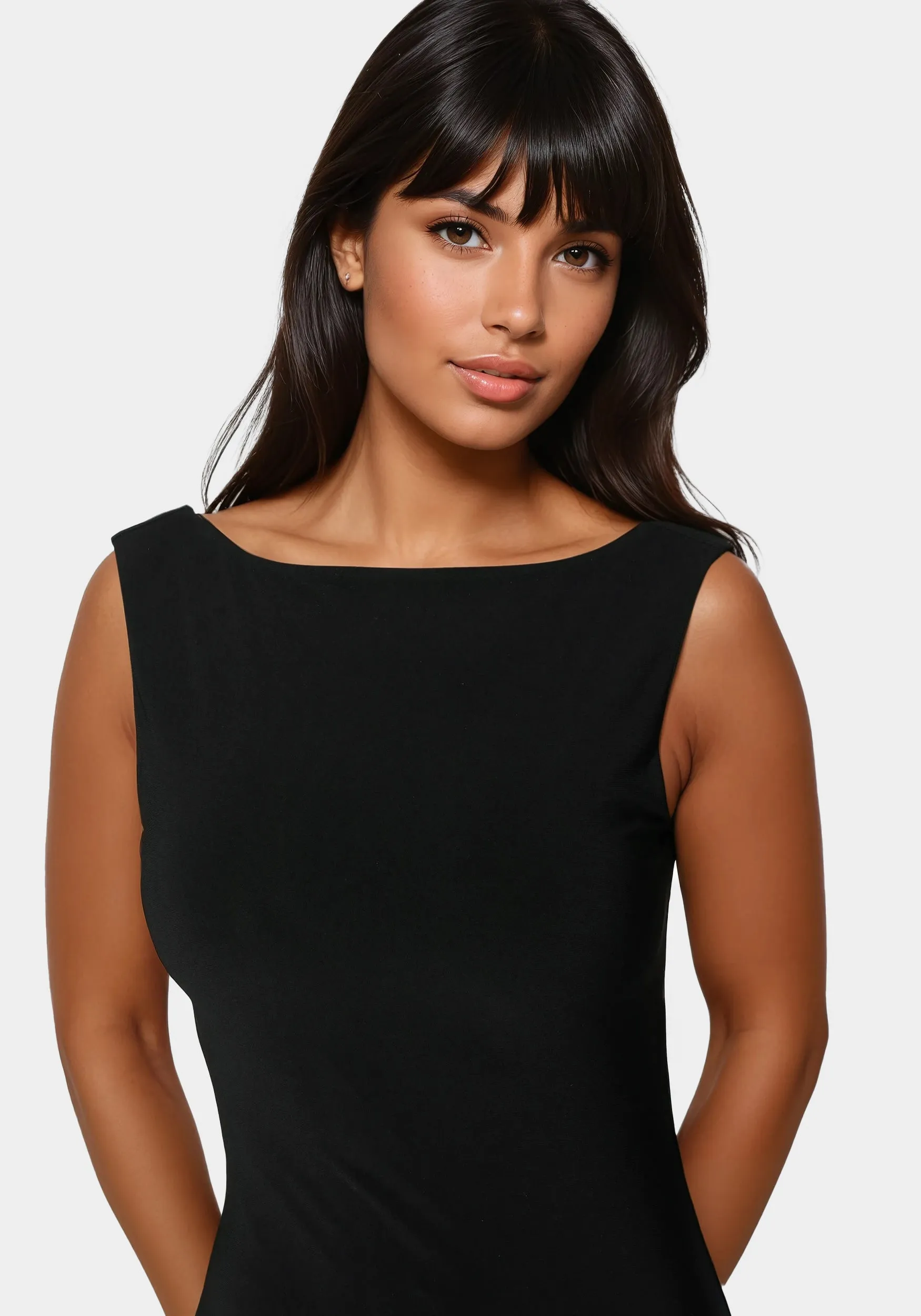 High Neck Open Back Midi Dress sold by Bebe product image thumbnail 3