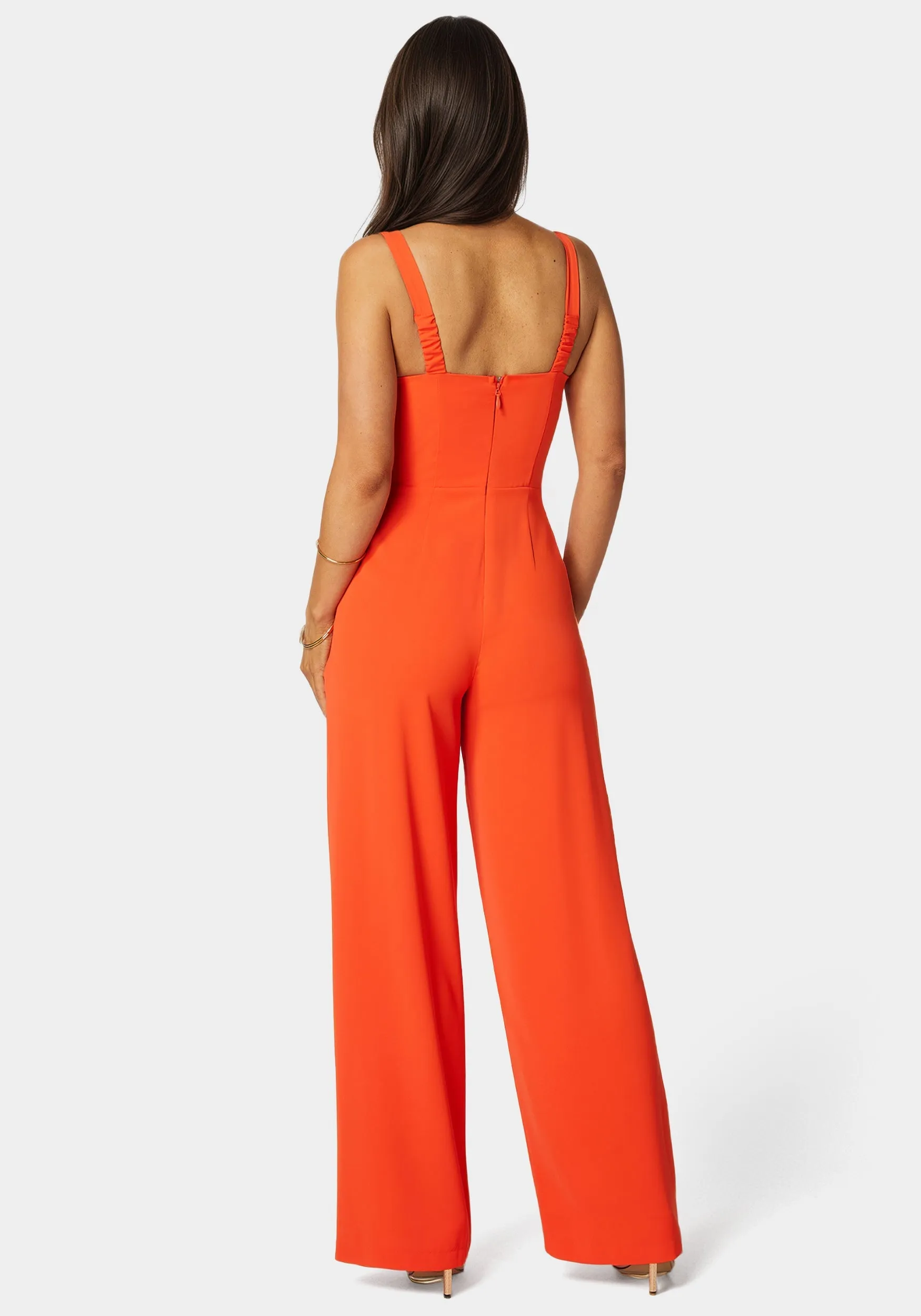 Fluid Crepe Palazzo Leg Jumpsuit sold by Bebe product image thumbnail 4