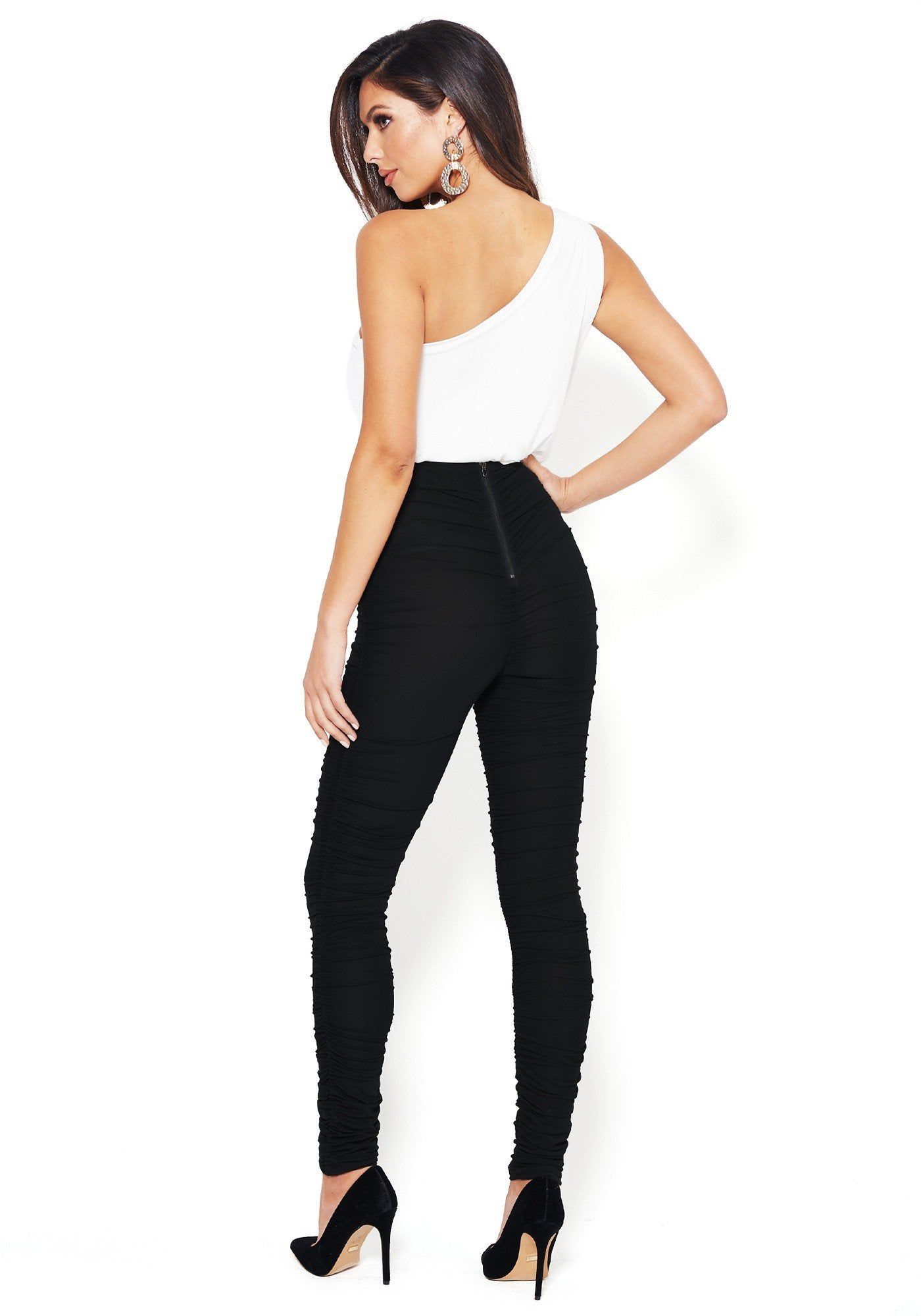 Shirred Mesh Leggings sold by Bebe product image thumbnail 4