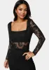 Lace Illusion Maxi Dress sold by Bebe