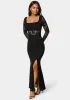 Lace Illusion Maxi Dress sold by Bebe
