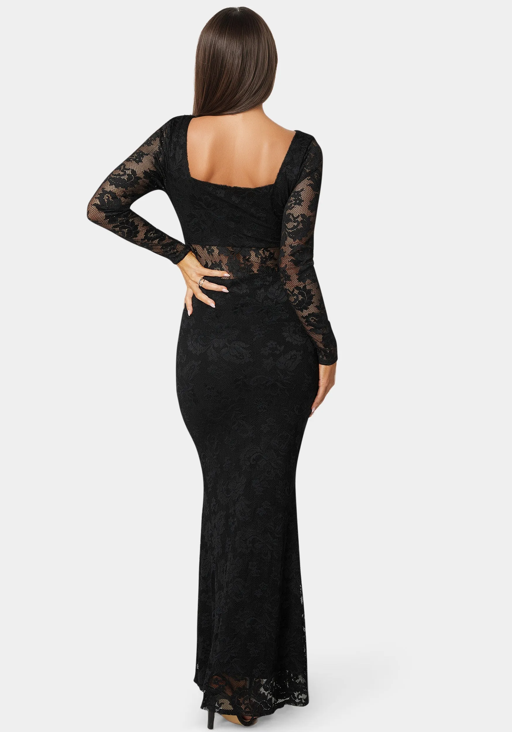 Lace Illusion Maxi Dress sold by Bebe product image thumbnail 4
