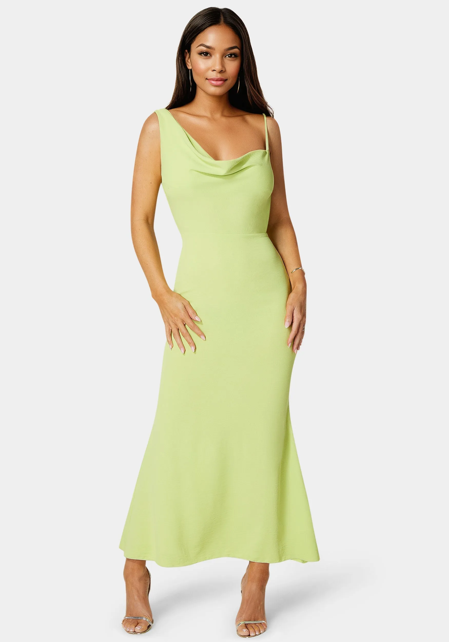 Airflow Cowl Maxi Dress sold by Bebe