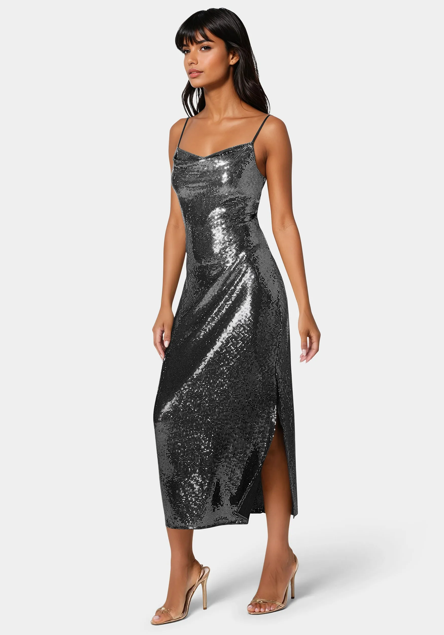 Ombre Sequin Maxi Slip Dress sold by Bebe product image thumbnail 2