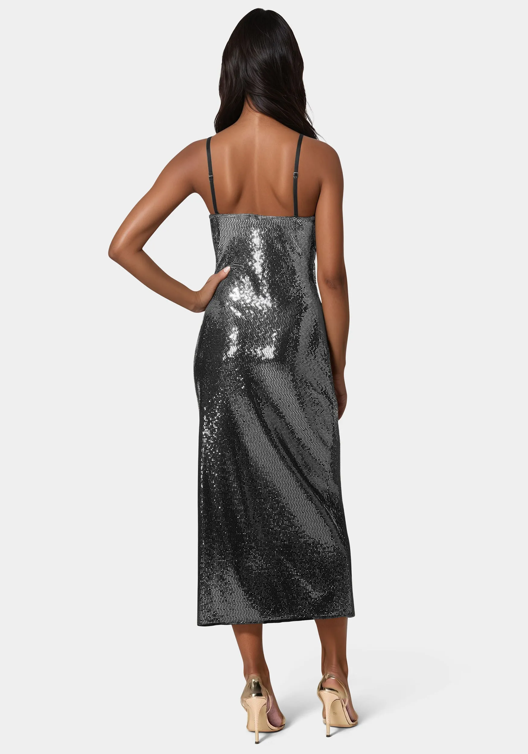 Ombre Sequin Maxi Slip Dress sold by Bebe product image thumbnail 4