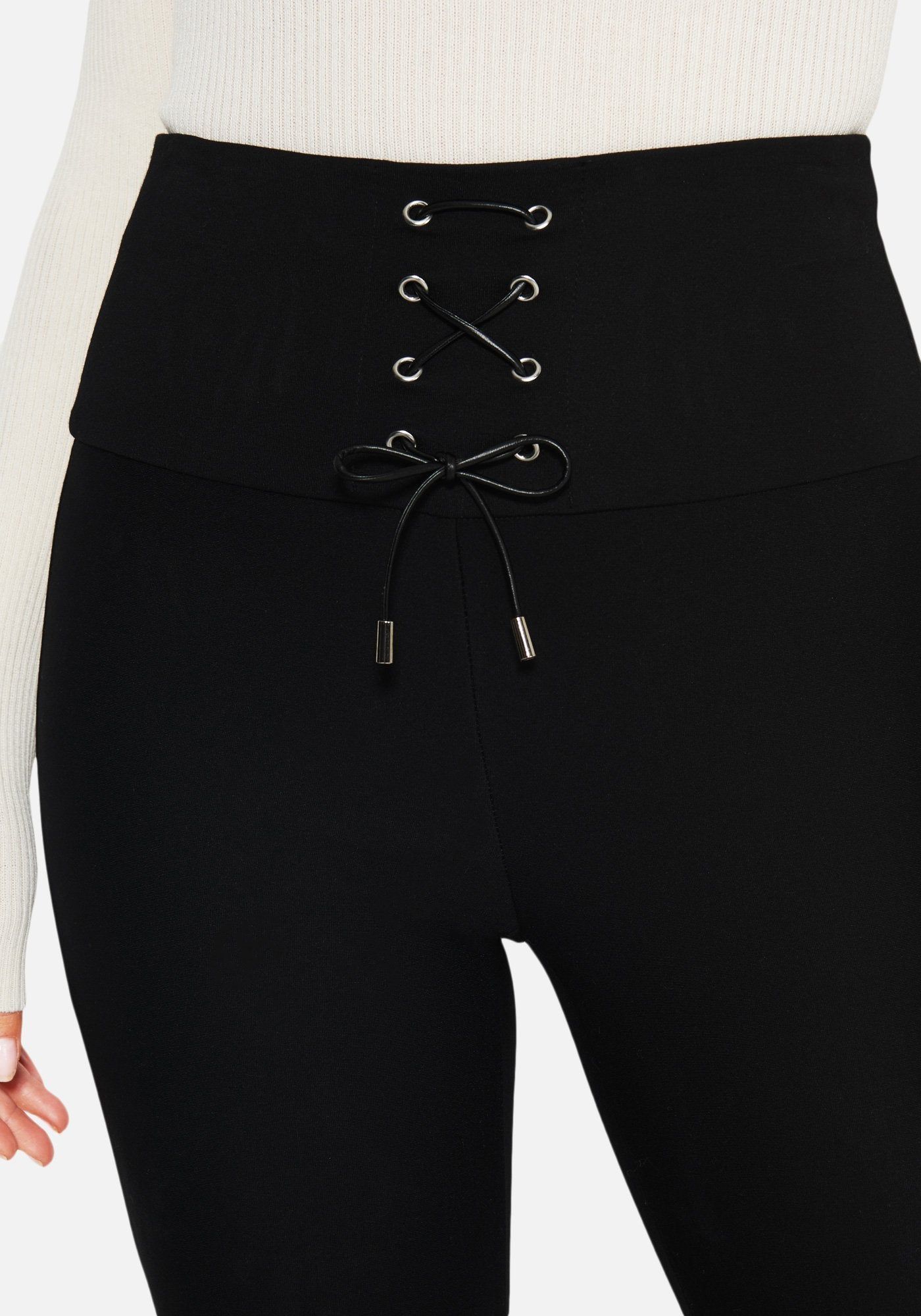 Lace Front High Waist Legging sold by Bebe product image thumbnail 4