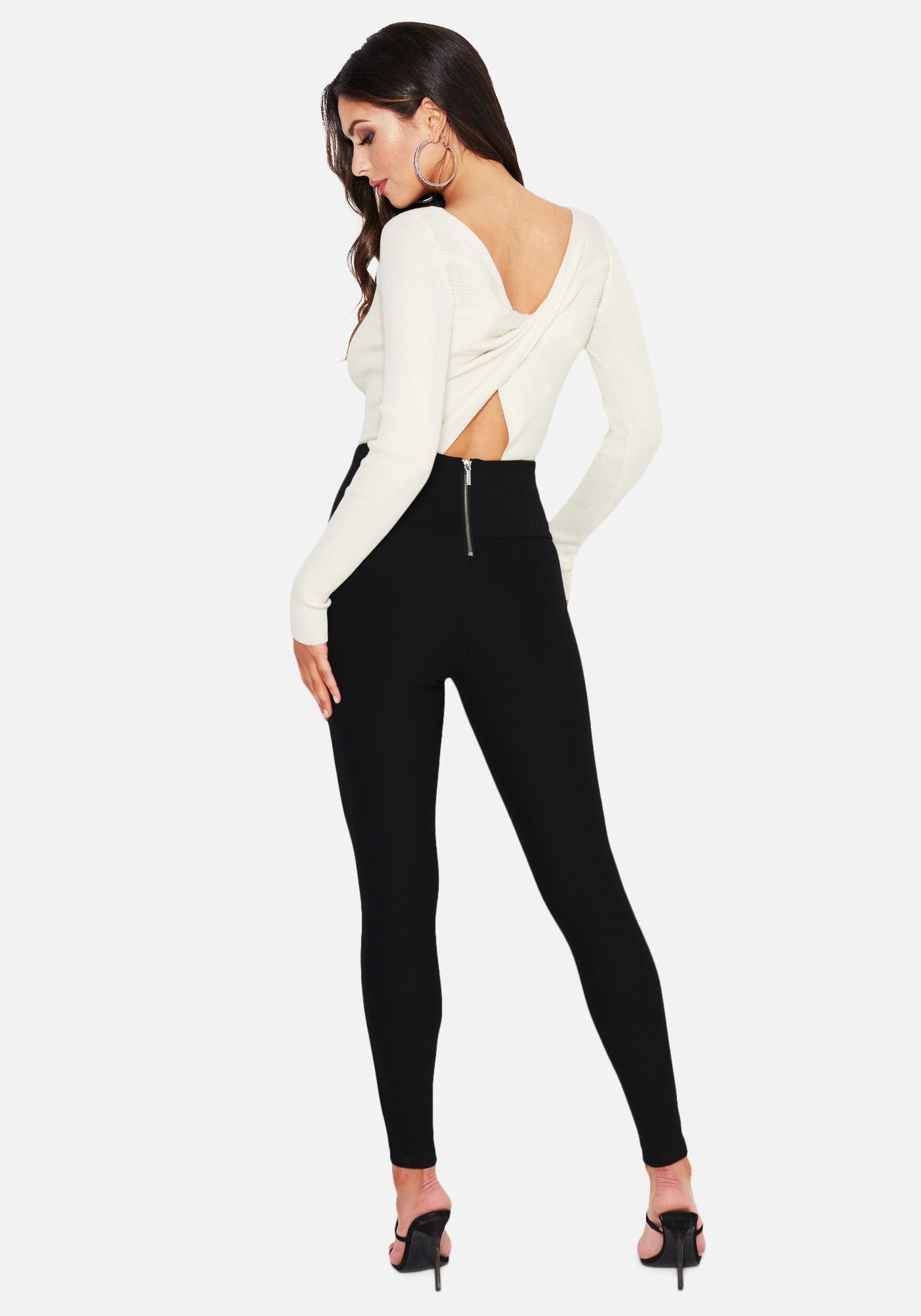 Lace Front High Waist Legging sold by Bebe product image thumbnail 3