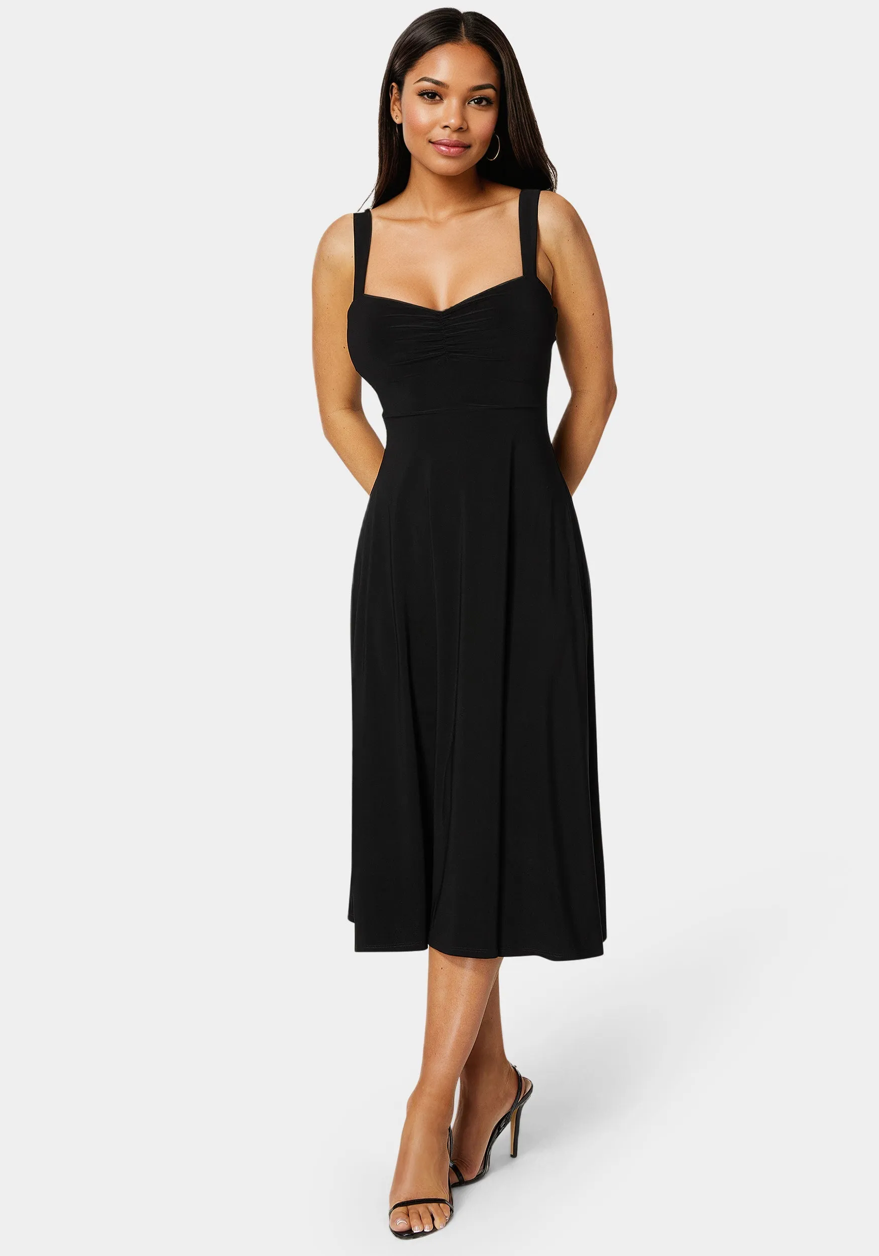 Sweetheart Fit & Flare Midi Dress sold by Bebe