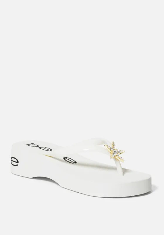 Kim Wedge Flip Flops sold by Bebe