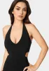 Slit Front Cutout Halter Maxi Dress sold by Bebe