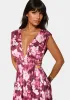 Satin V-Neck Cutout Maxi Dress sold by Bebe
