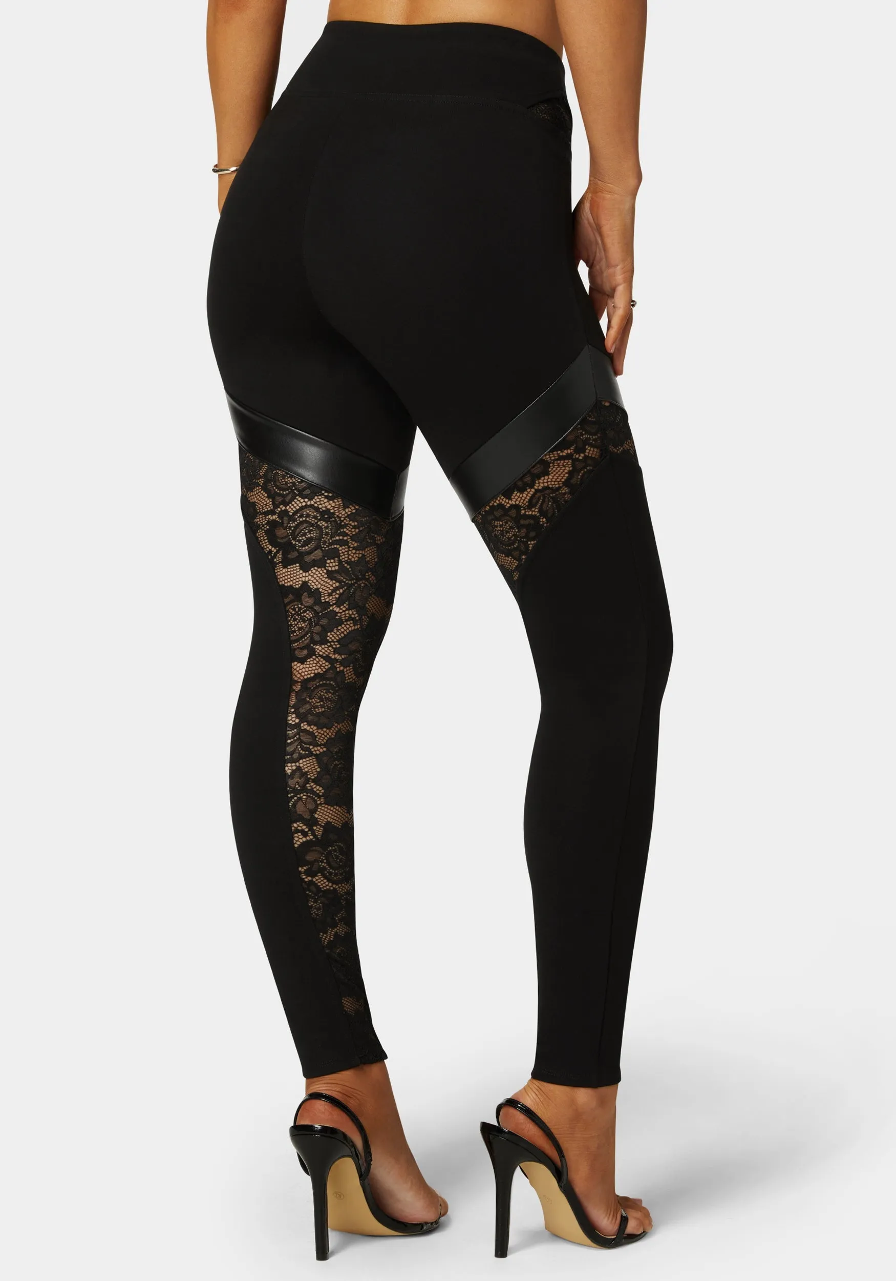 High Waist Combo Piecing Legging sold by Bebe product image thumbnail 4