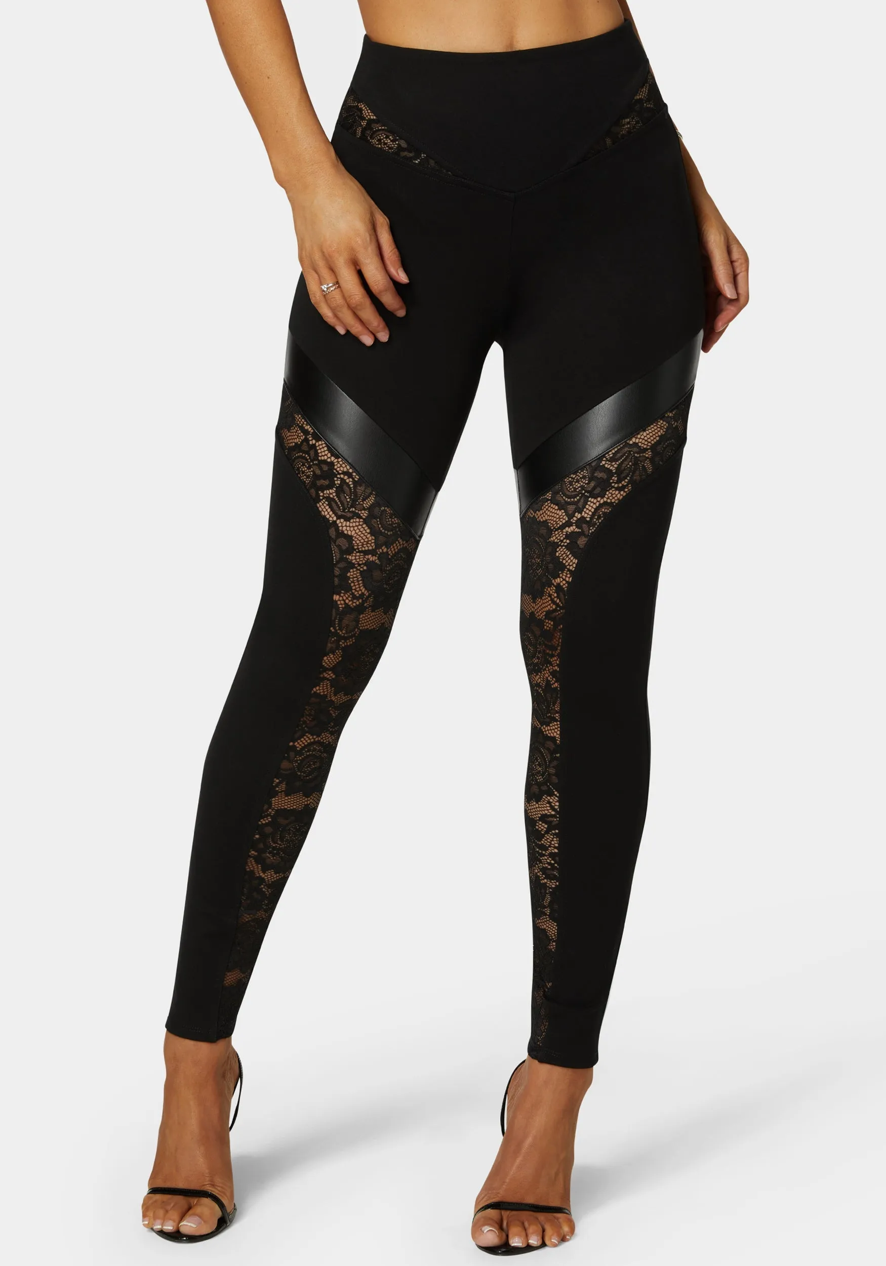 High Waist Combo Piecing Legging sold by Bebe