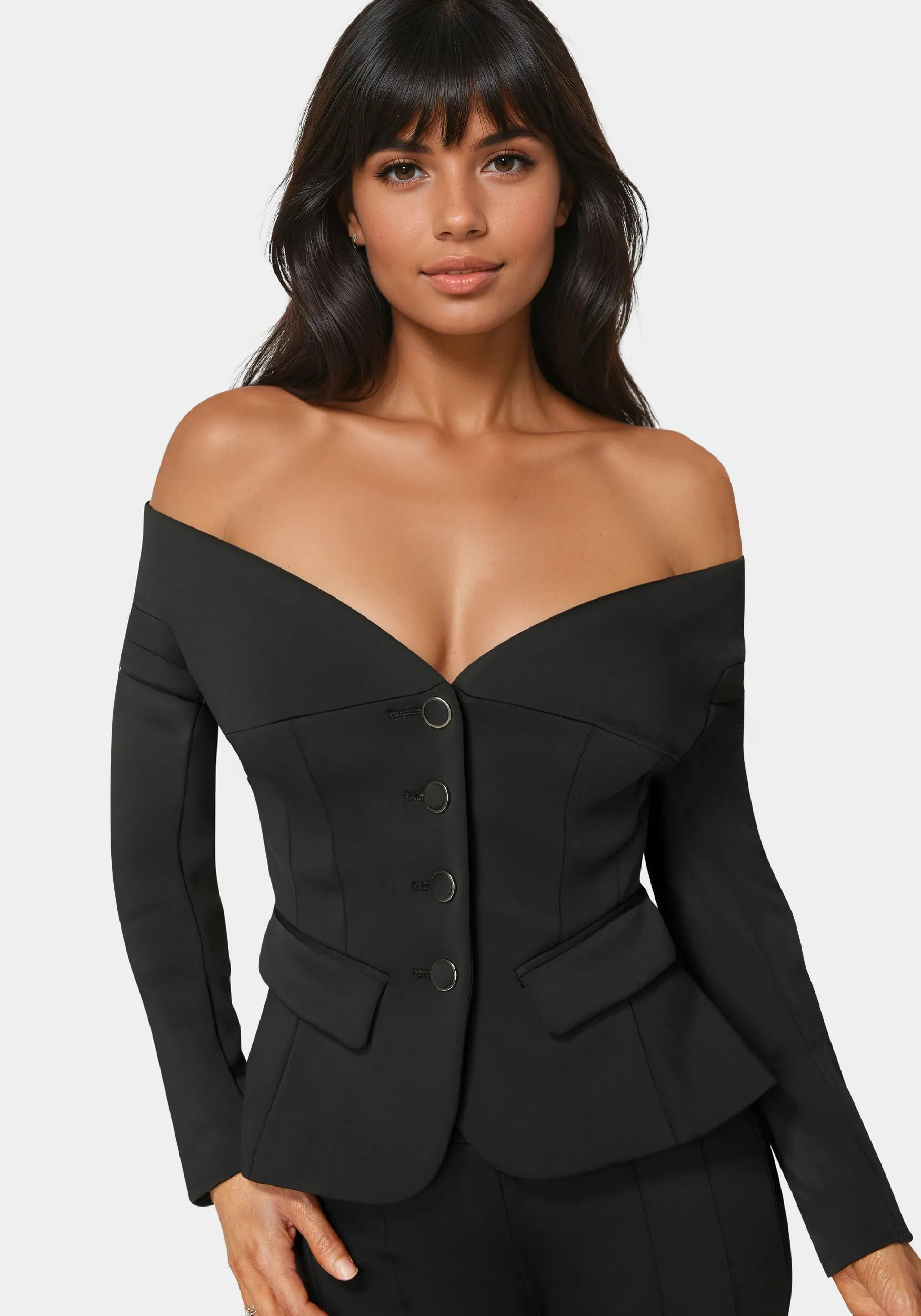 Tailored Off Shoulder Blazer sold by Bebe product image thumbnail 3