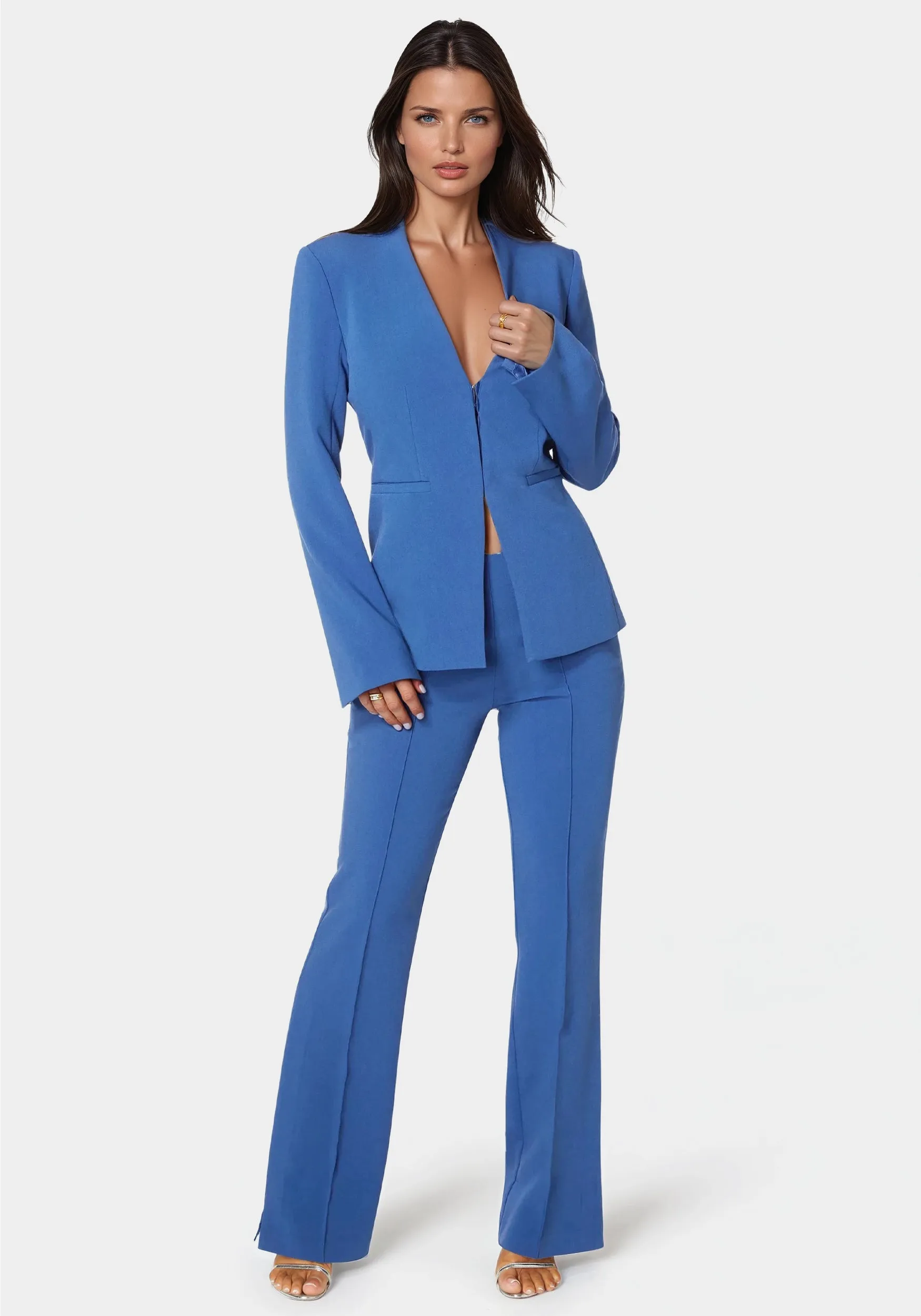 High Waist Tailored Straight Leg Pant sold by Bebe product image thumbnail 2