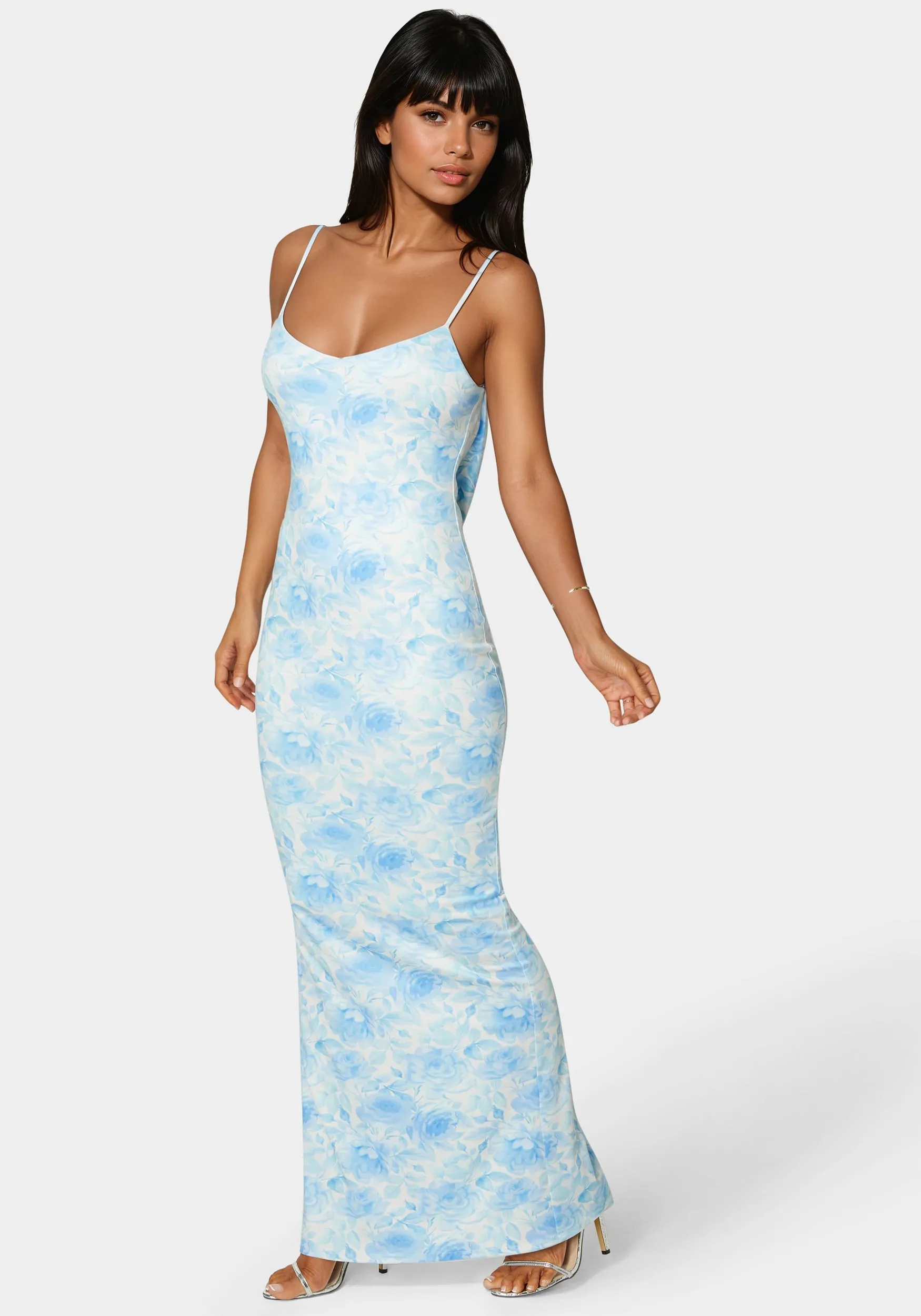 Backless Lace Inset Maxi Dress sold by Bebe product image thumbnail 2