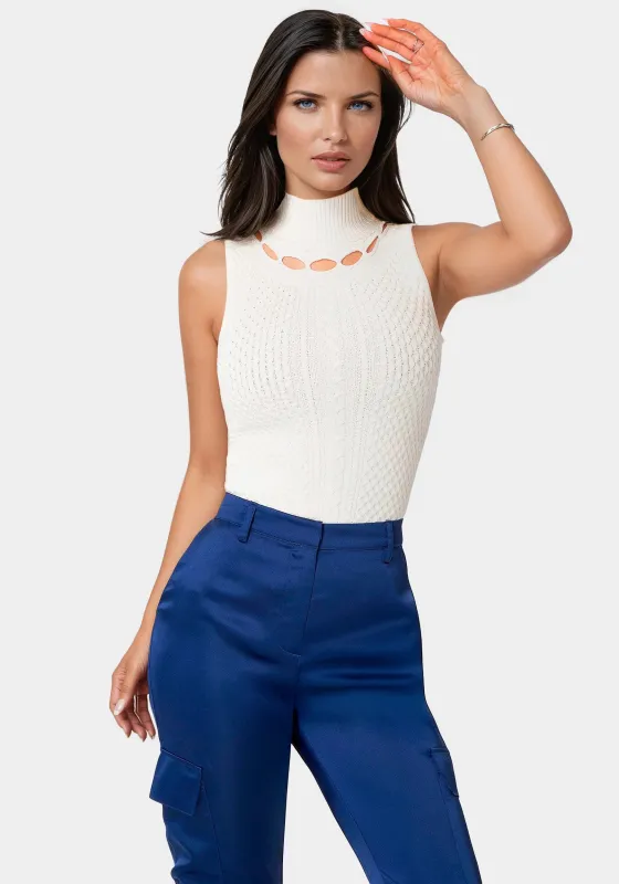 Cable Knit Tank Top sold by Bebe