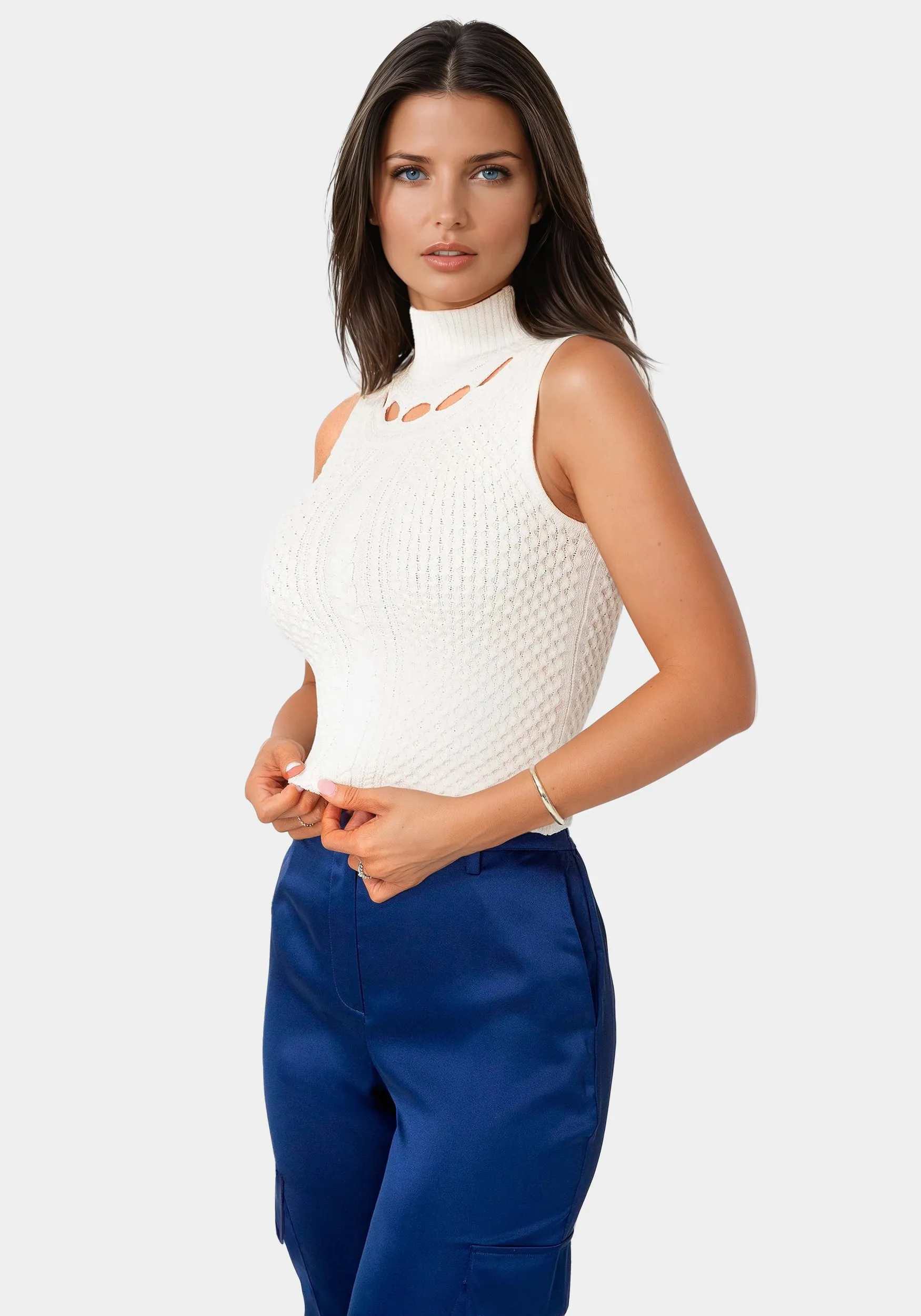 Cable Knit Tank Top sold by Bebe product image thumbnail 2