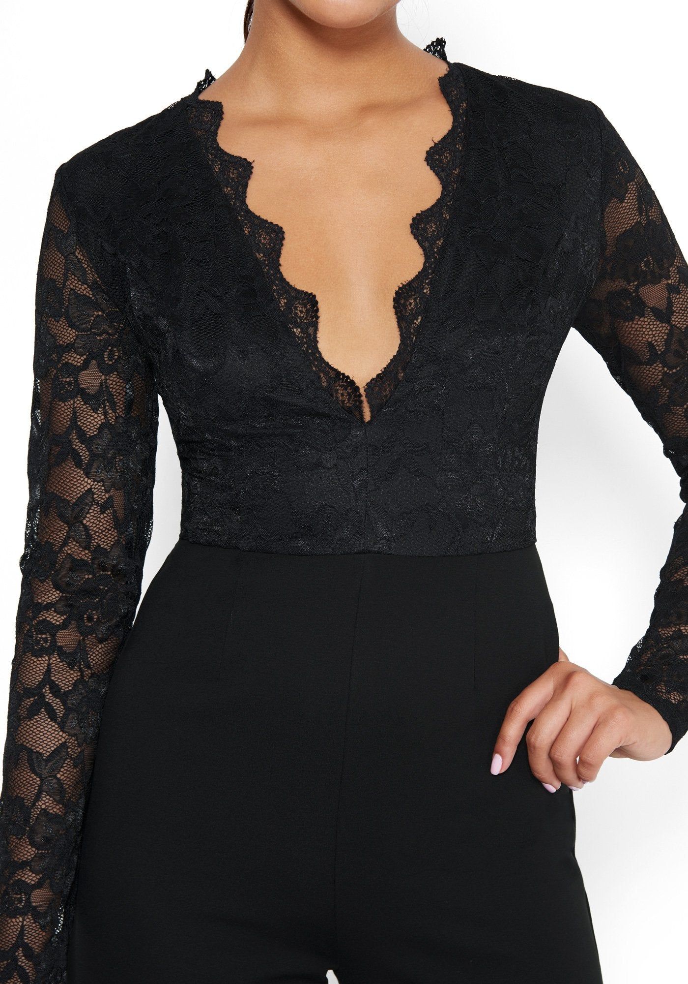 Lace Bodice Jumpsuit sold by Bebe product image thumbnail 4