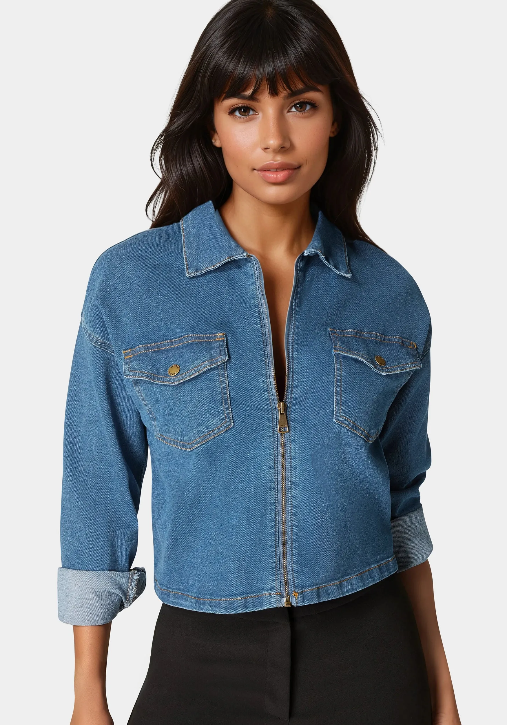 Denim Jacket The Full Zip sold by Bebe product image thumbnail 3