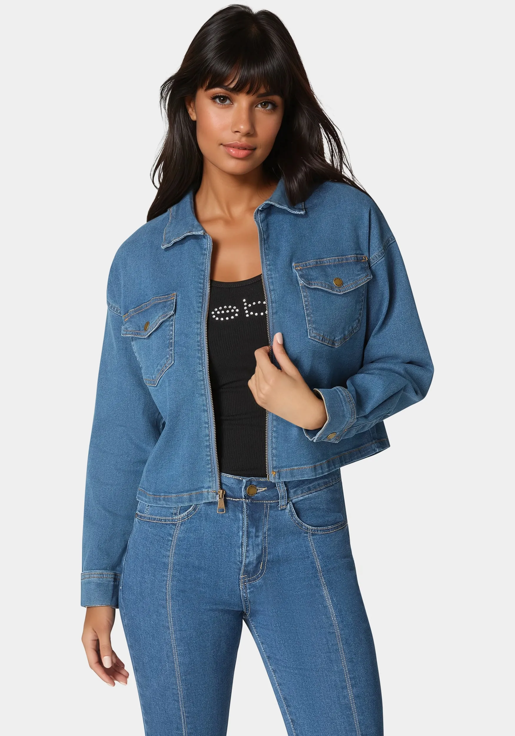 Denim Jacket The Full Zip sold by Bebe product image thumbnail 4
