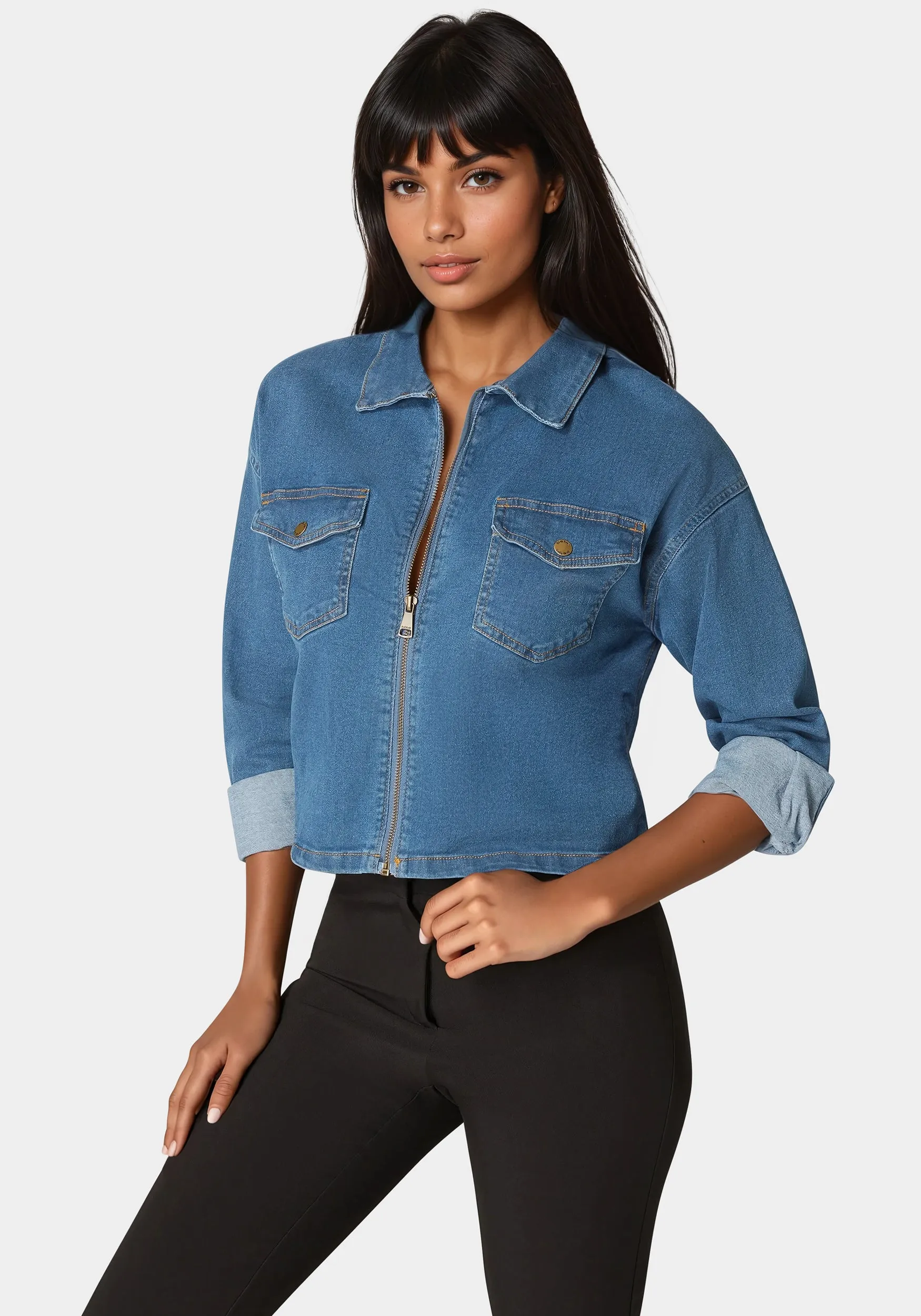 Denim Jacket The Full Zip sold by Bebe product image thumbnail 2