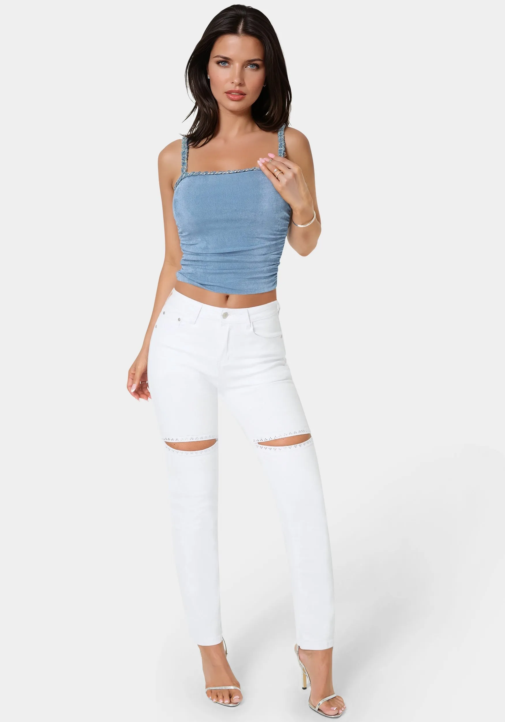 The Bling Slit Jean sold by Bebe product image thumbnail 2