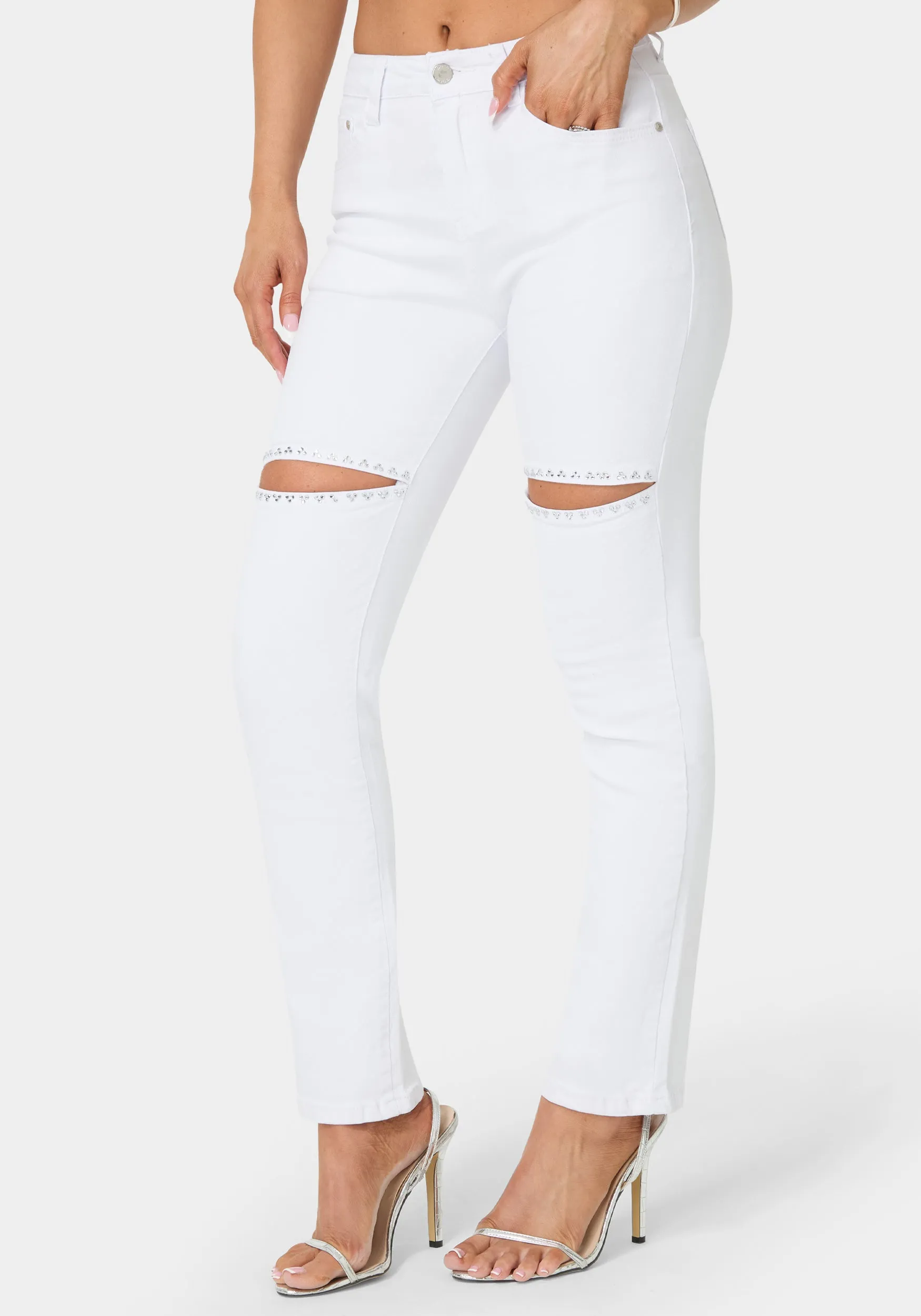 The Bling Slit Jean sold by Bebe