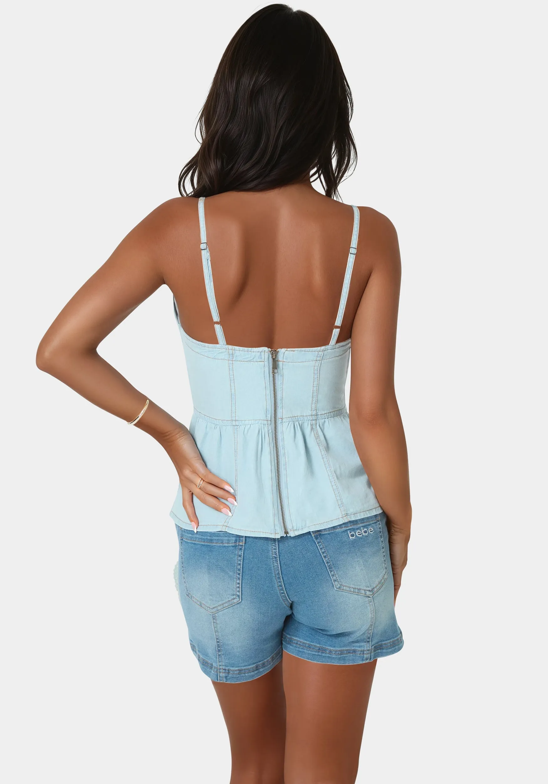 The Peplum Tank sold by Bebe product image thumbnail 4