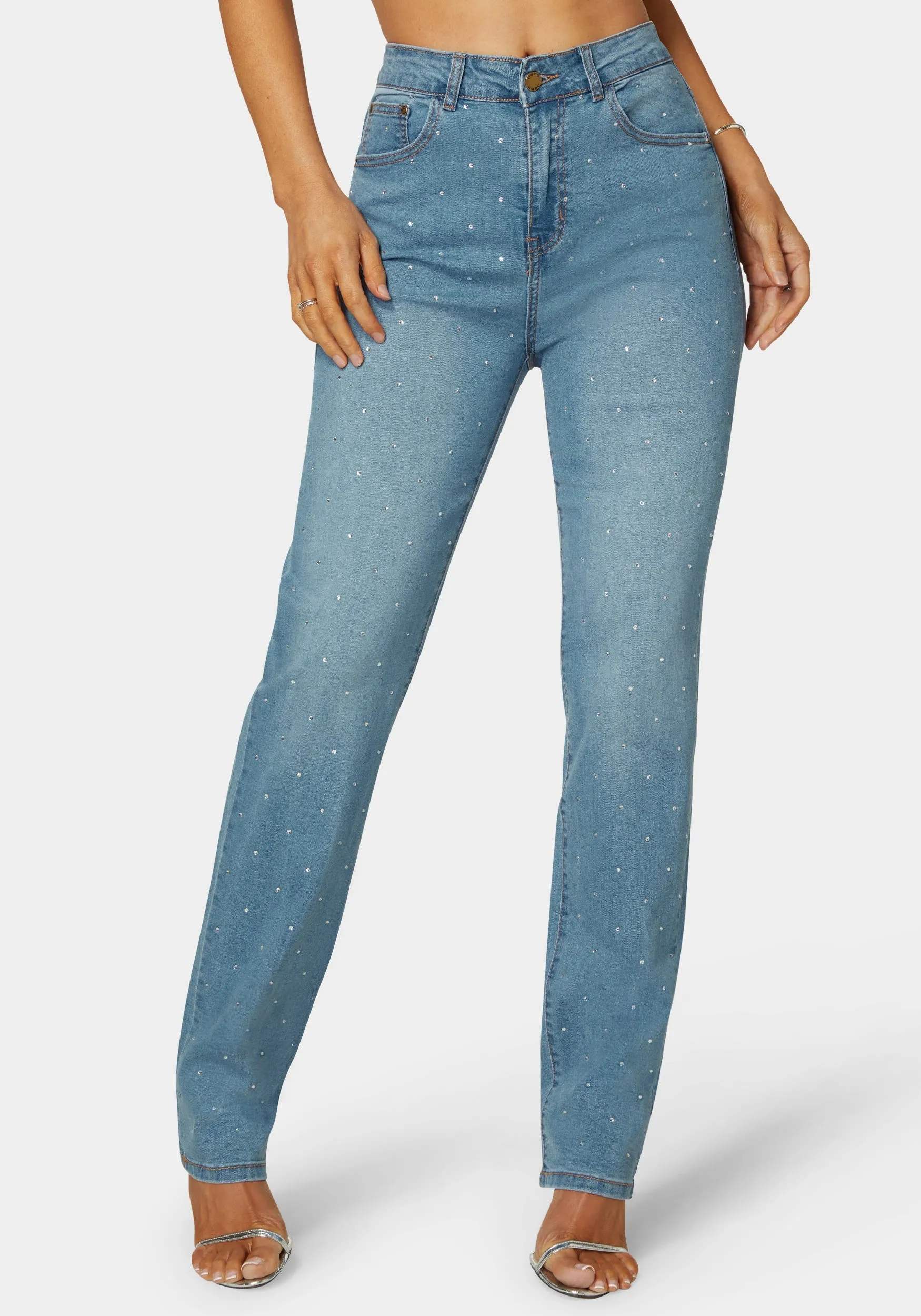 The Embellished Straight Leg sold by Bebe