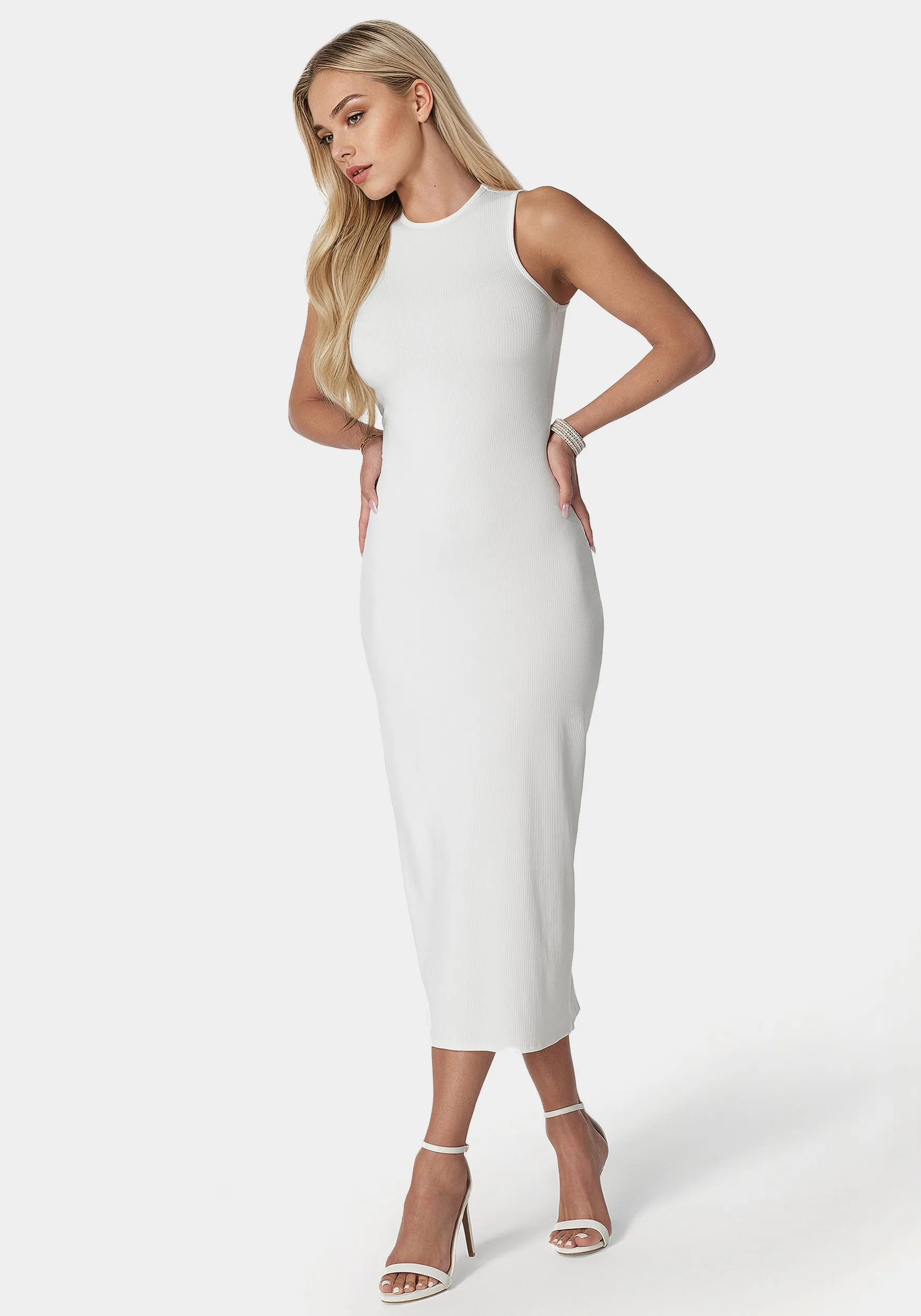 Rib Sleeveless Midi Dress sold by Bebe product image thumbnail 2