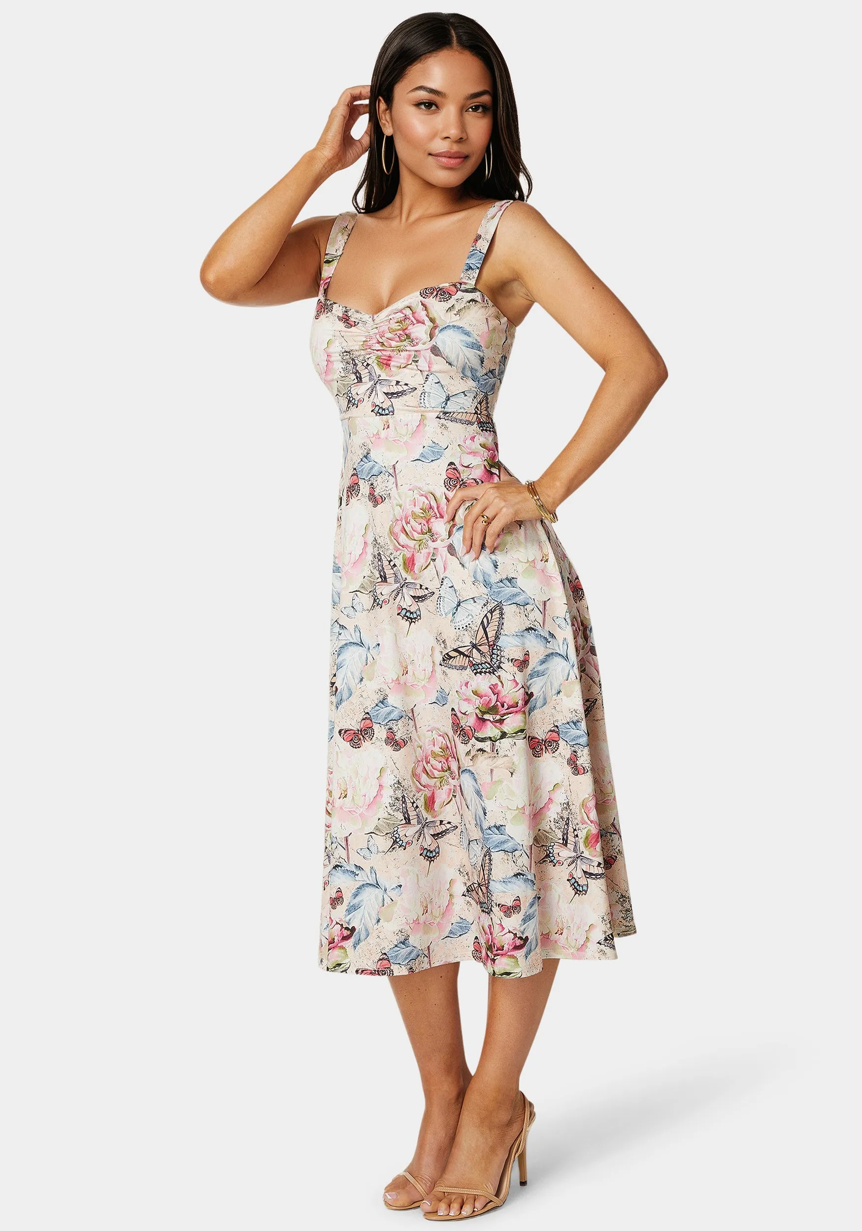Sweetheart Fit & Flare Midi Dress sold by Bebe product image thumbnail 2
