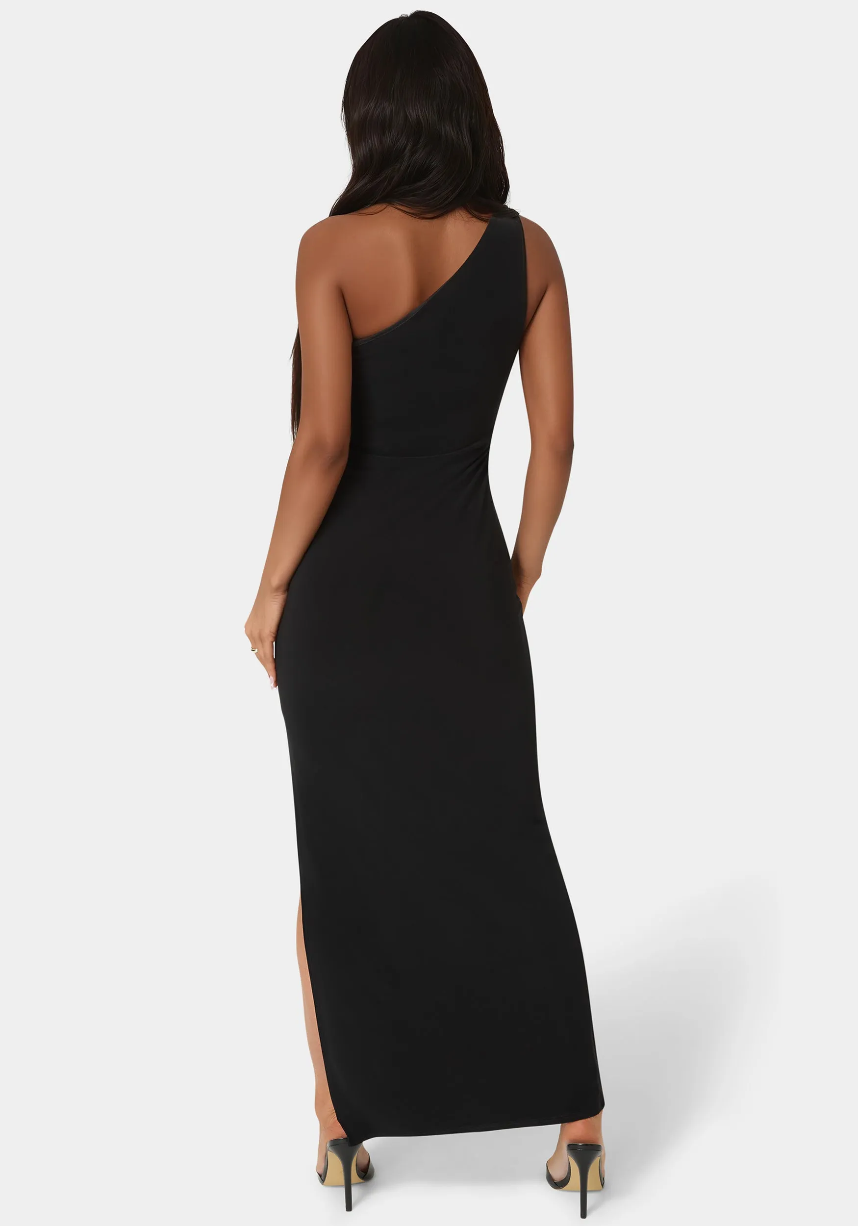 One Shoulder High Slit Maxi Dress sold by Bebe product image thumbnail 4