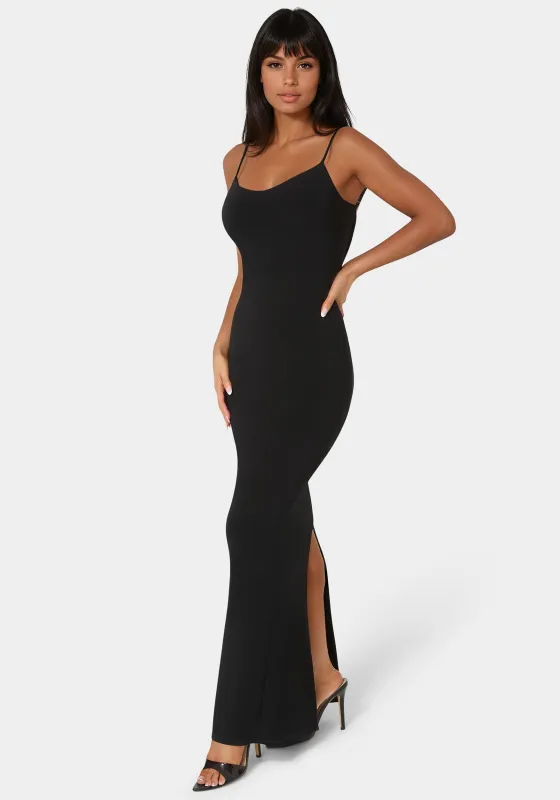 Backless Lace Inset Maxi Dress sold by Bebe