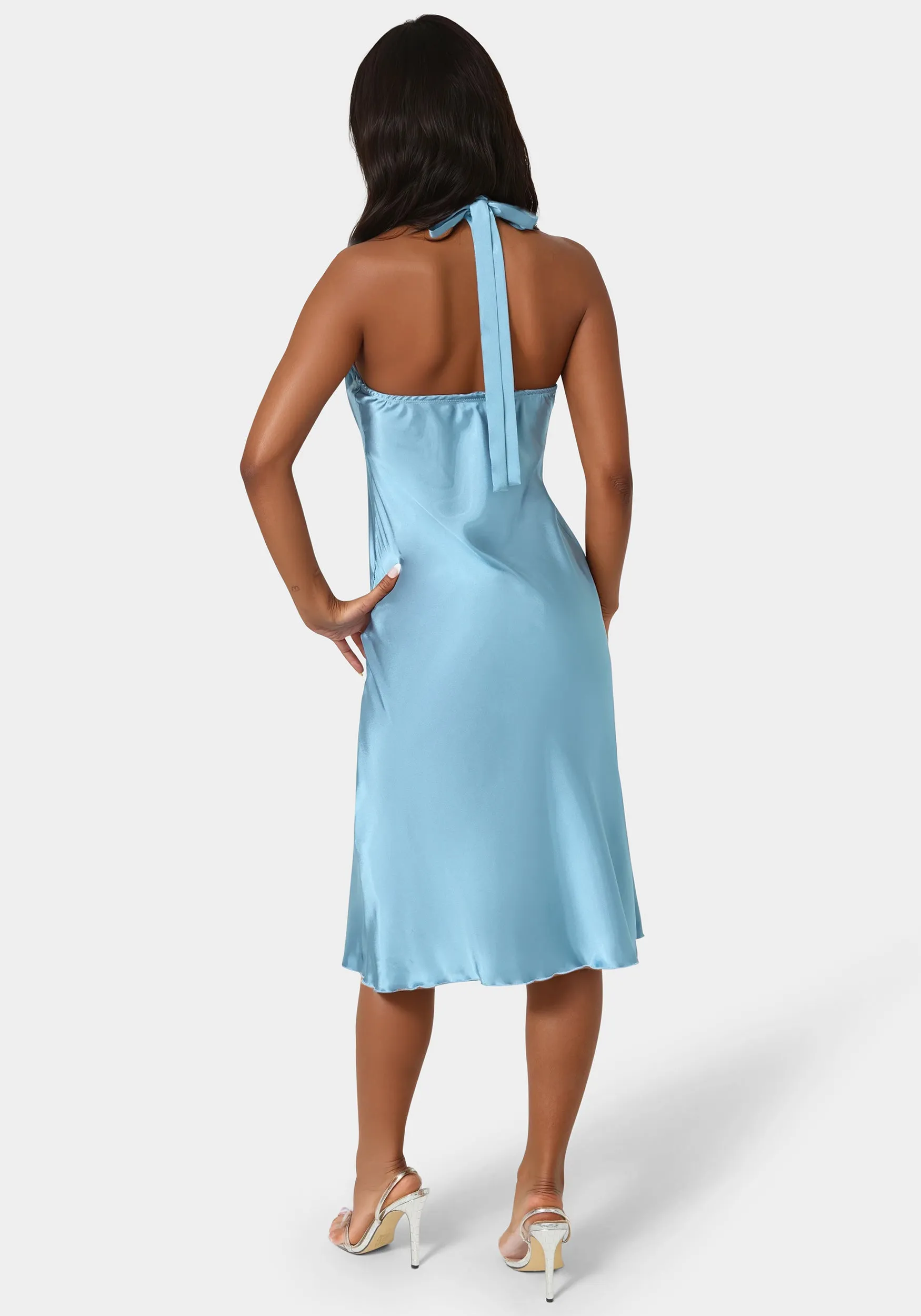 Satin Halter Dress sold by Bebe product image thumbnail 4