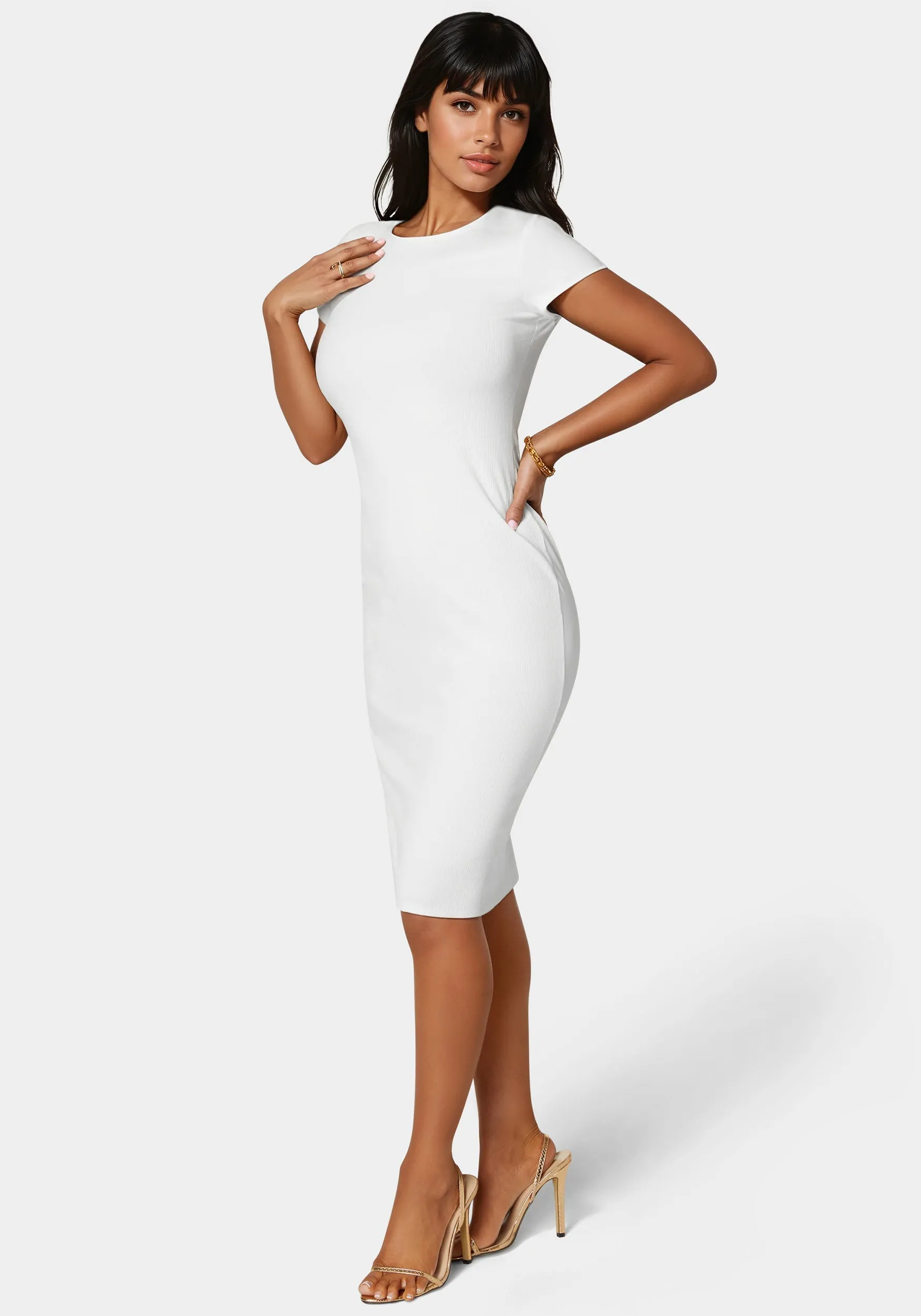 Rib A-Line Maxi Dress sold by Bebe product image thumbnail 2