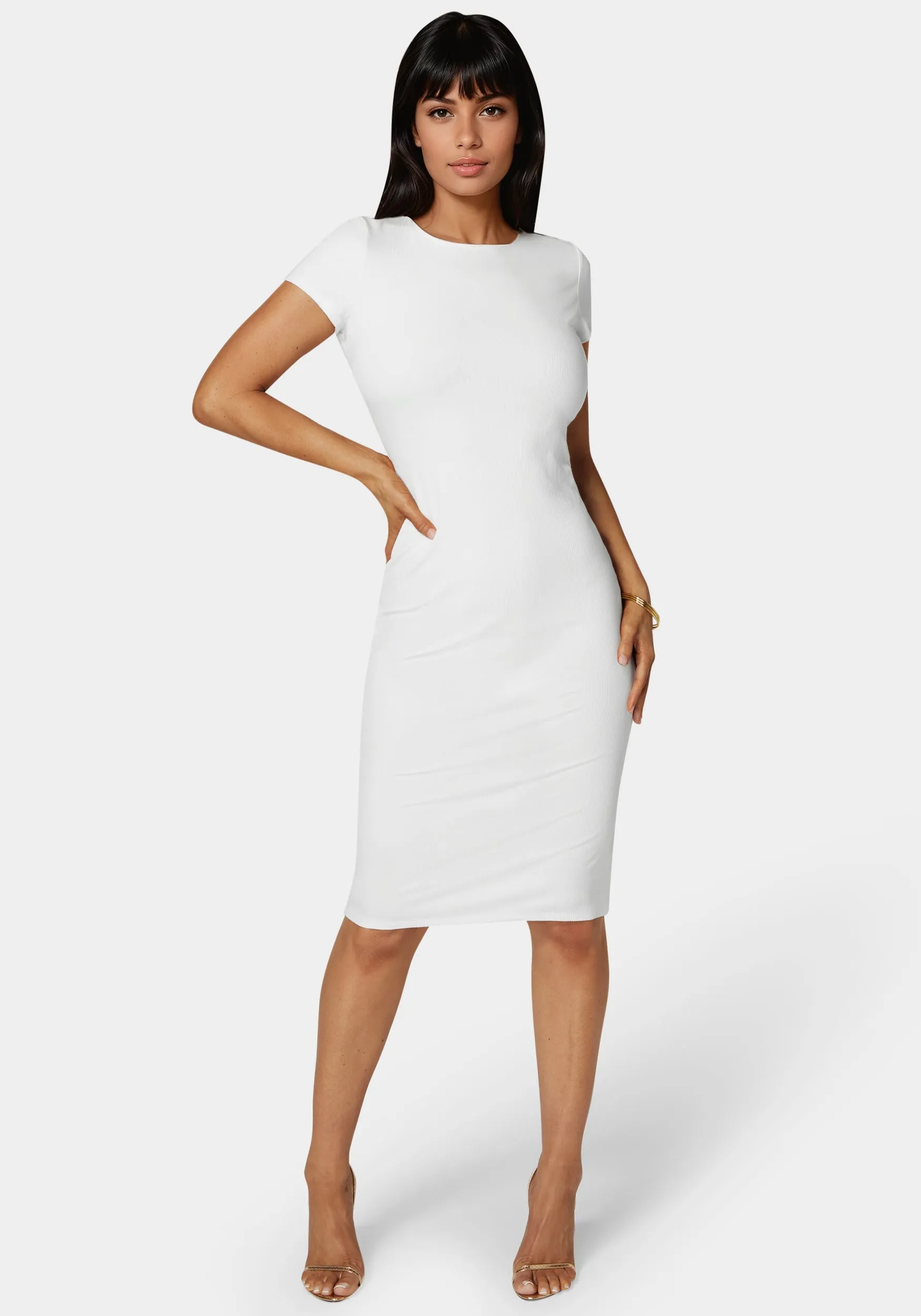 Rib A-Line Maxi Dress sold by Bebe