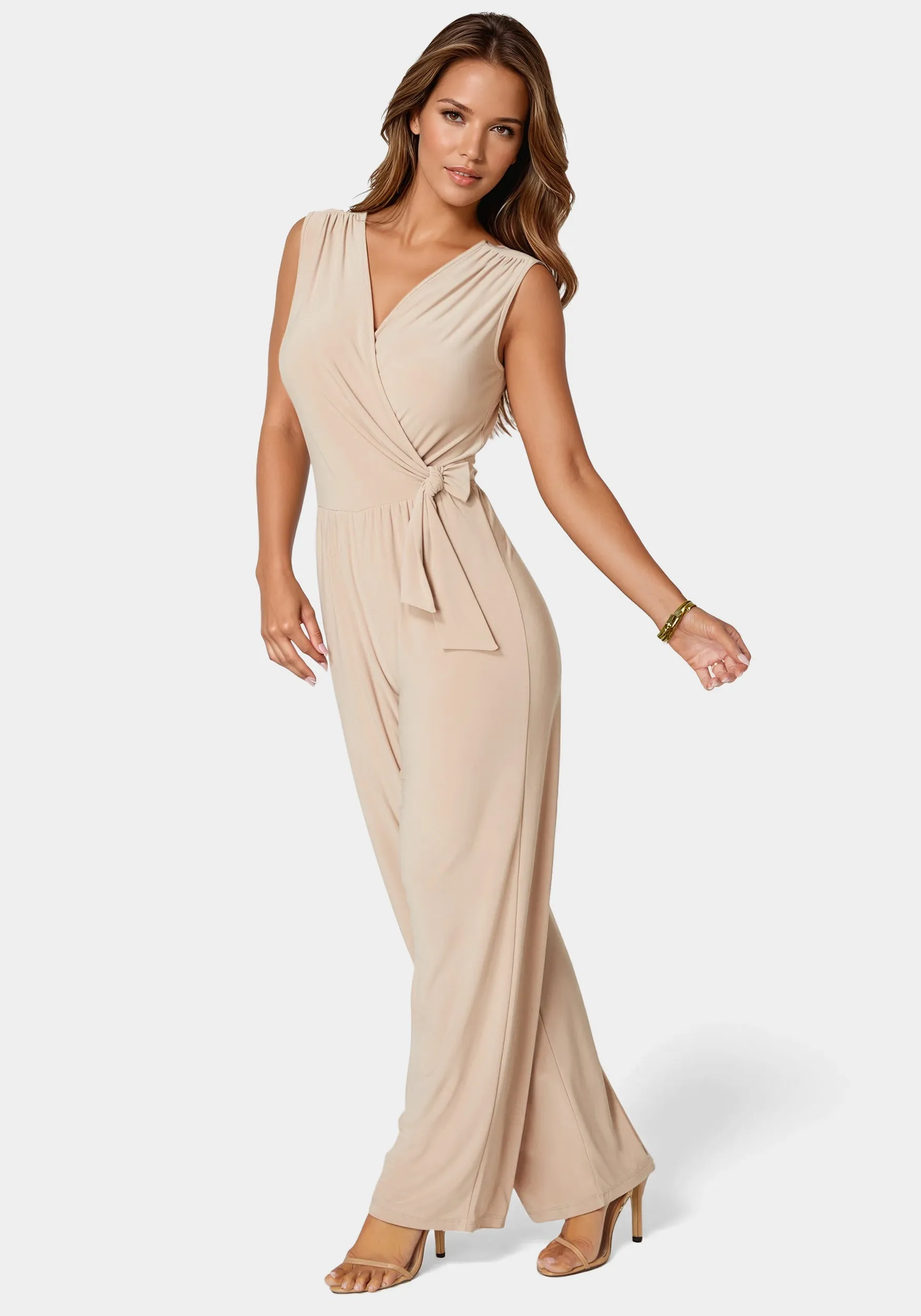 Jersey Wrap Tie Jumpsuit sold by Bebe product image thumbnail 2