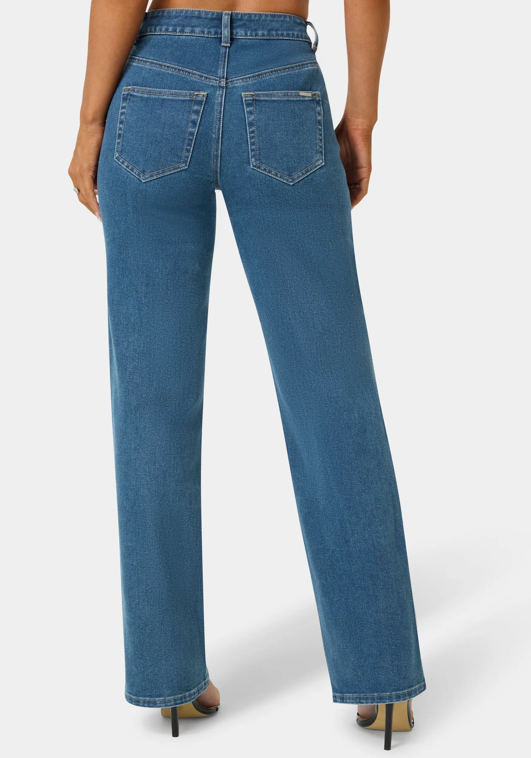 Natural Waist V Cut Straight Leg Jeans sold by Bebe product image thumbnail 5